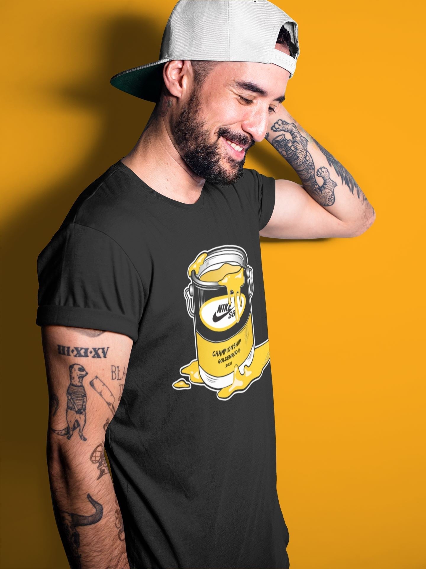 Dunk Championship Goldenrod Sneaker Match Tees Bucket Sneaker Tees Dunk Championship Goldenrod Jordan to match sneaker T-Shirt Crew Neck Shirts