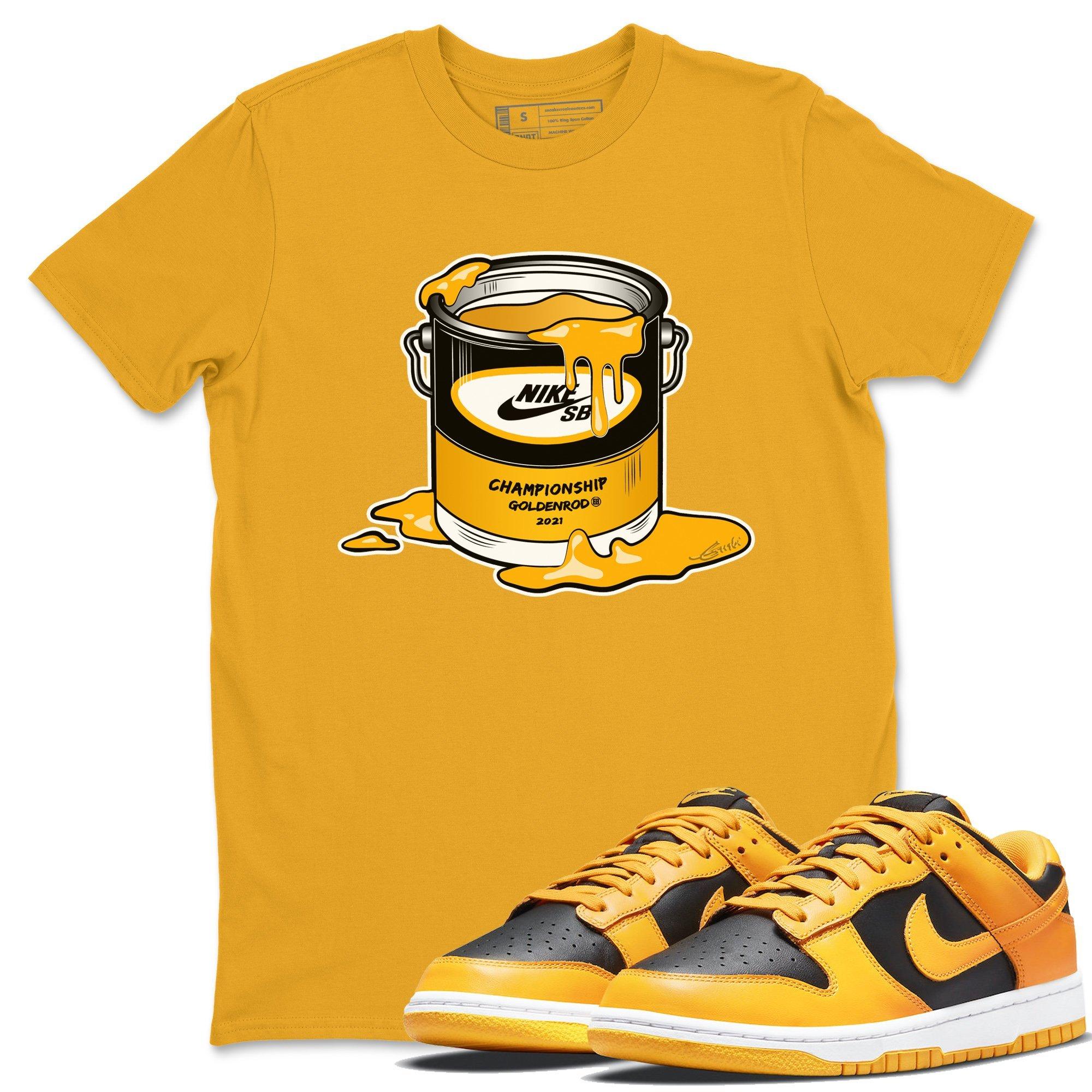Dunk Championship Goldenrod Sneaker Match Tees Bucket Sneaker Tees Dunk Championship Goldenrod Jordan to match sneaker T-Shirt Crew Neck Shirts