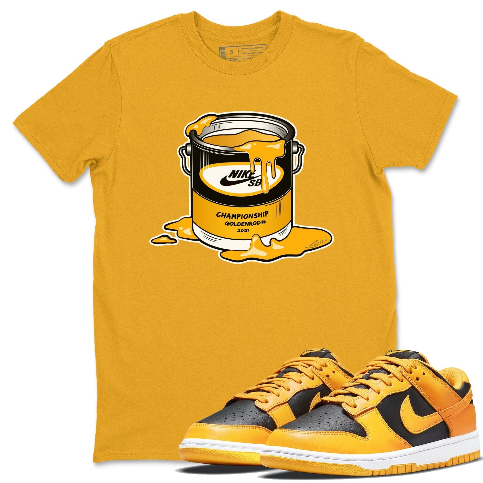 Dunk Championship Goldenrod Sneaker Match Tees Bucket Sneaker Tees Dunk Championship Goldenrod Jordan to match sneaker T-Shirt Crew Neck Shirts