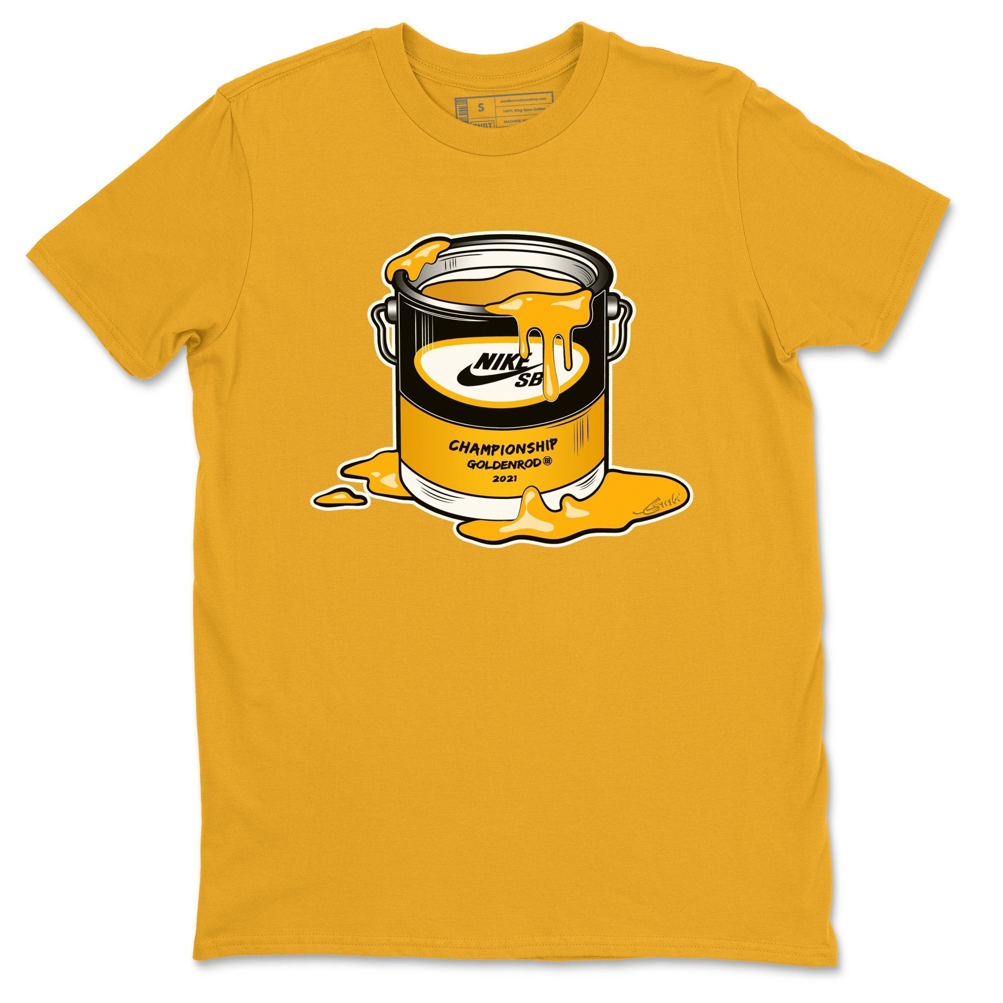 Dunk Championship Goldenrod Sneaker Match Tees Bucket Sneaker Tees Dunk Championship Goldenrod Jordan to match sneaker T-Shirt Crew Neck Shirts