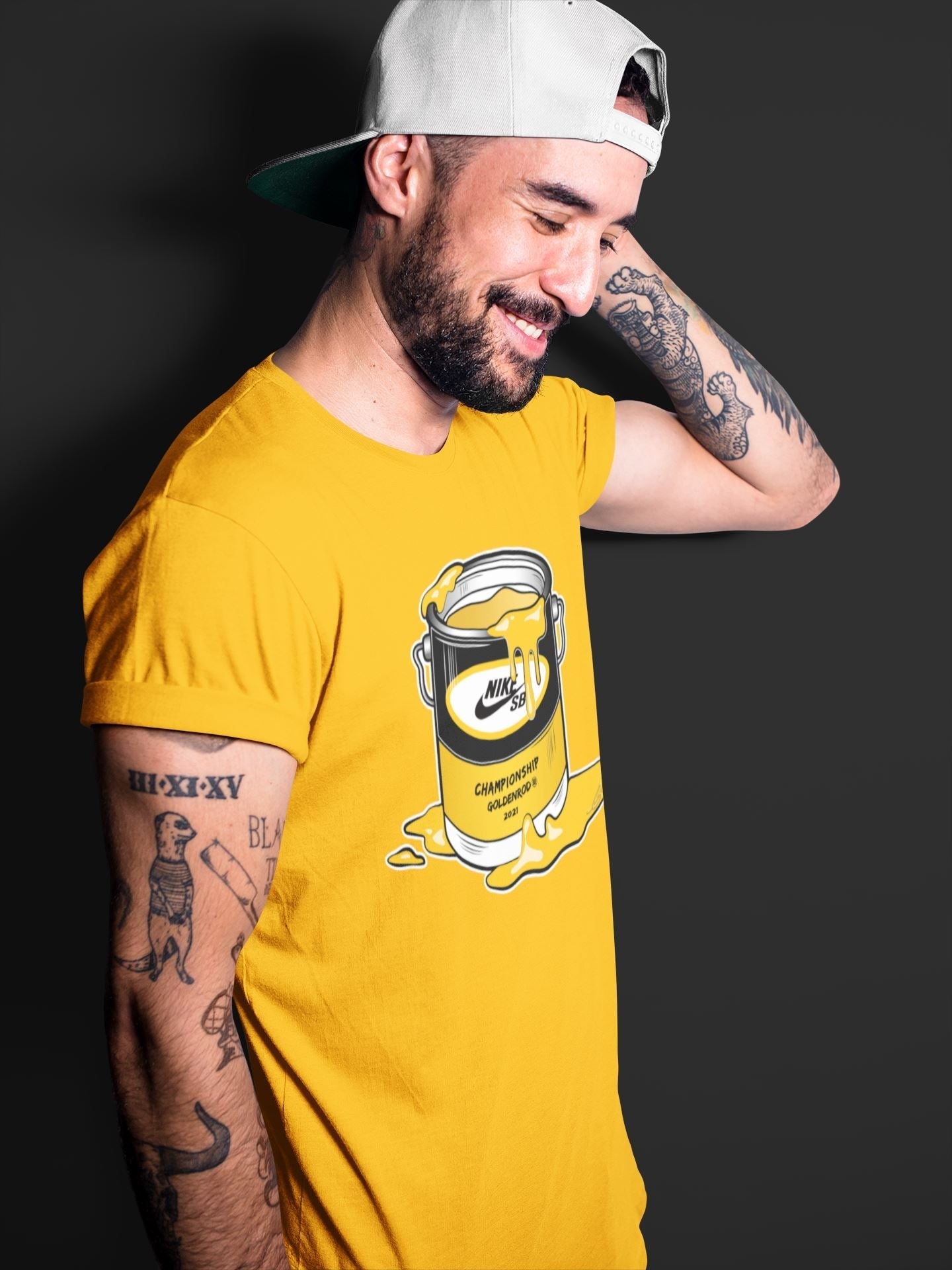 Dunk Championship Goldenrod Sneaker Match Tees Bucket Sneaker Tees Dunk Championship Goldenrod Jordan to match sneaker T-Shirt Crew Neck Shirts