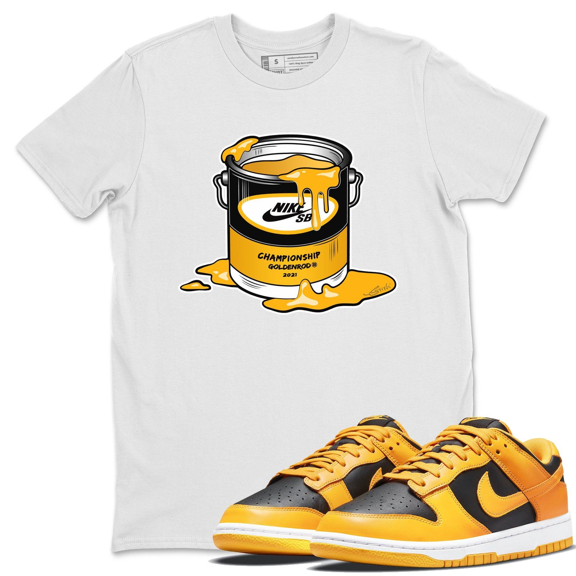 Dunk Championship Goldenrod Sneaker Match Tees Bucket Sneaker Tees Dunk Championship Goldenrod Jordan to match sneaker T-Shirt Crew Neck Shirts