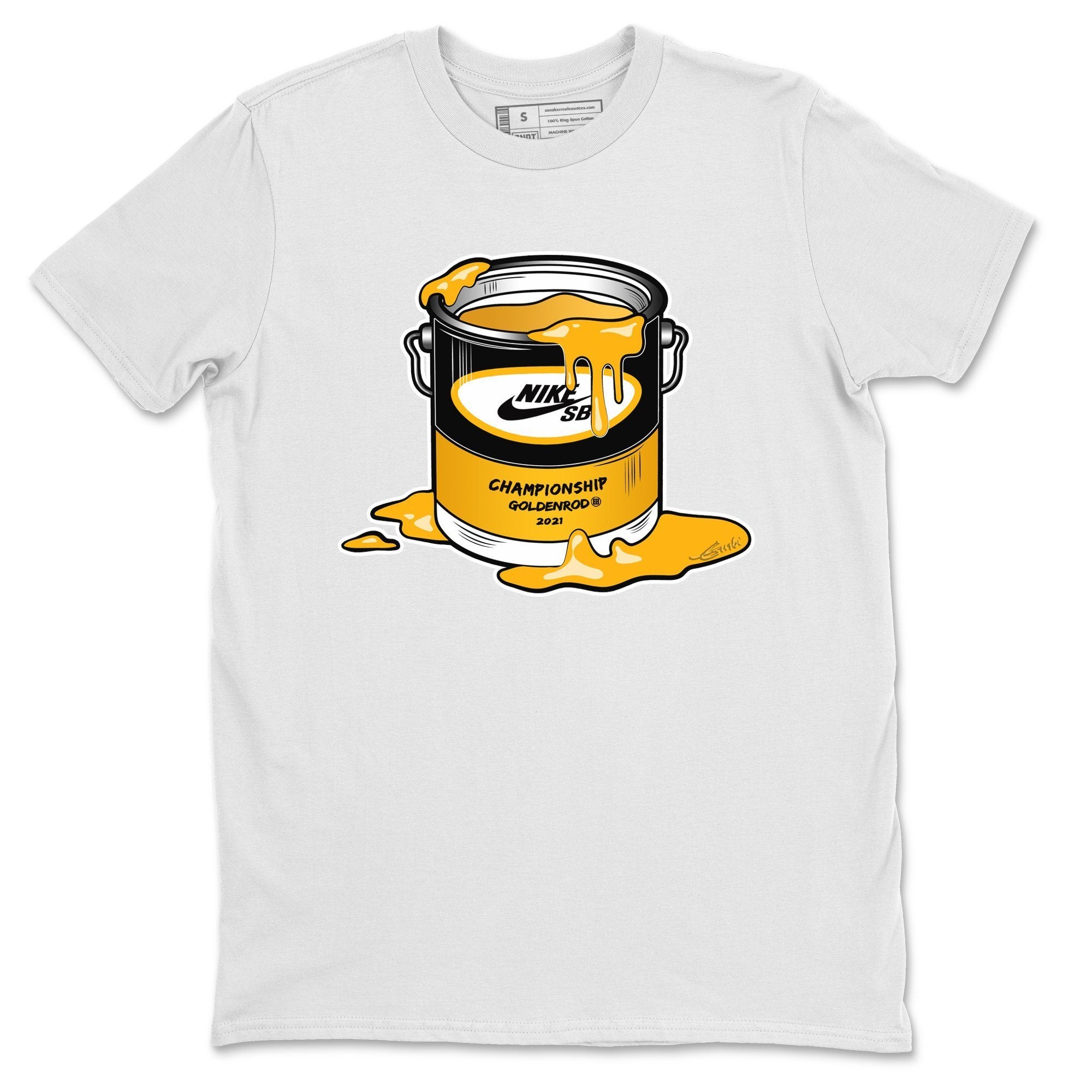 Dunk Championship Goldenrod Sneaker Match Tees Bucket Sneaker Tees Dunk Championship Goldenrod Jordan to match sneaker T-Shirt Crew Neck Shirts