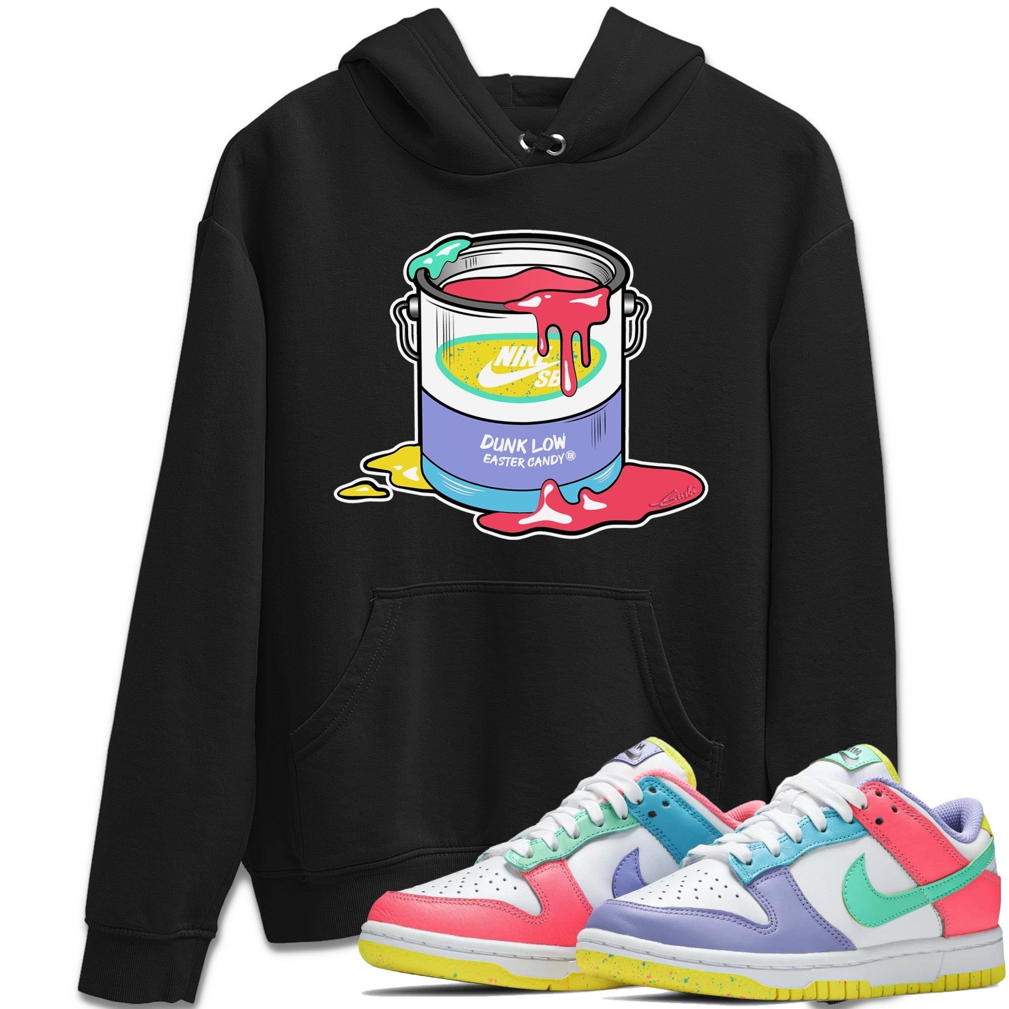 Dunk Easter Candy Sneaker Match Tees Bucket Streetwear Sneaker Shirt Holiday Easter T-Shirt Sneaker Release Tees Unisex Shirts Black 1