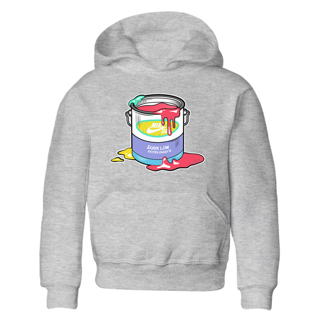 Dunk Easter Candy Sneaker Match Tees Bucket Streetwear Sneaker Shirt Holiday Easter T-Shirt Sneaker Release Tees Kids Shirts Heather Grey 2