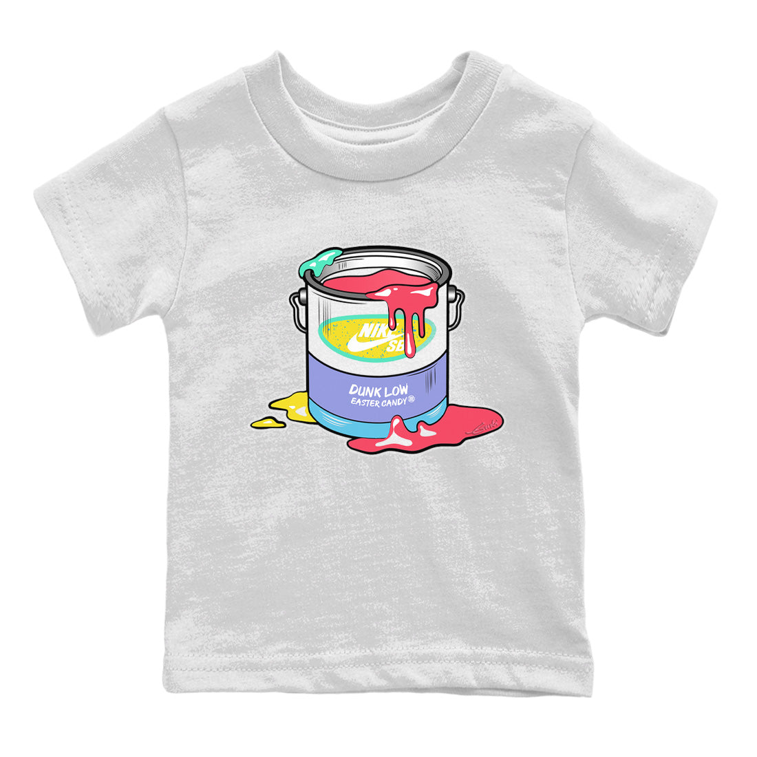 Dunk Easter Candy Sneaker Match Tees Bucket Streetwear Sneaker Shirt Holiday Easter T-Shirt Sneaker Release Tees Kids Shirts White 2