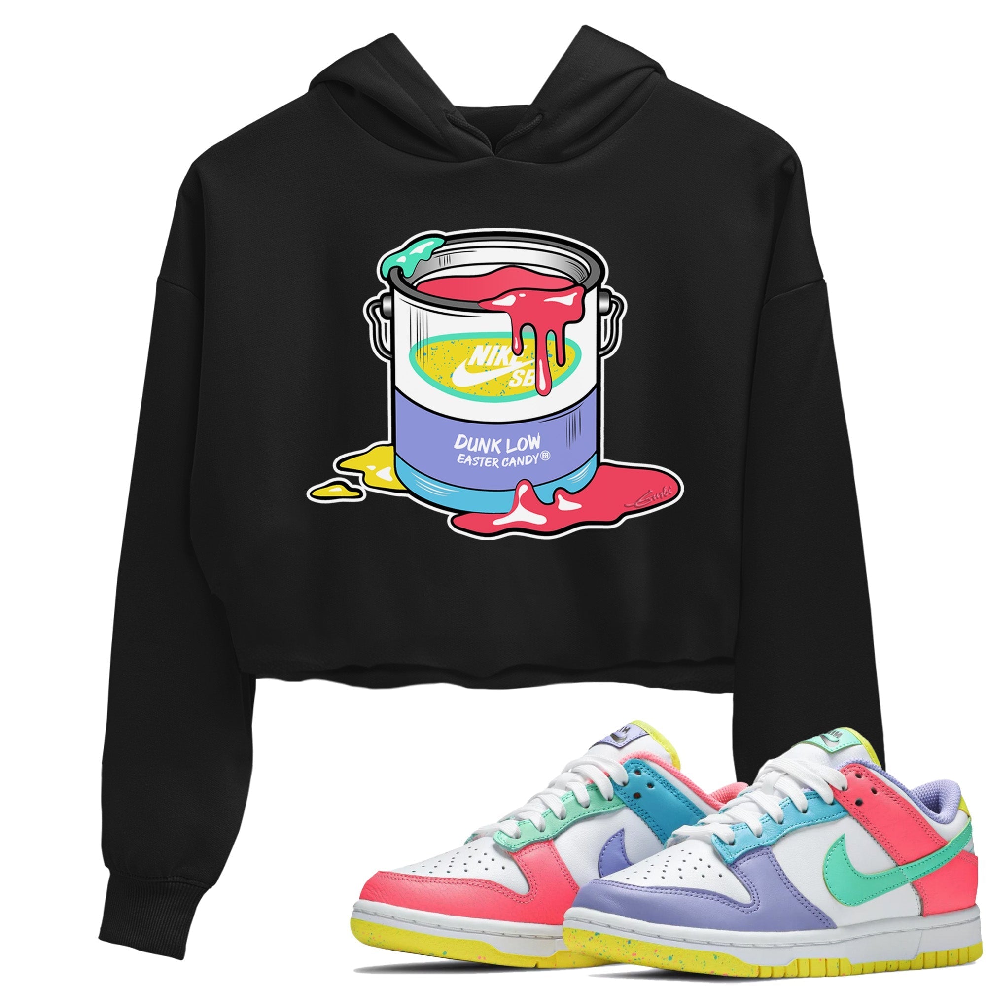 Dunk Easter Candy Sneaker Match Tees Bucket Streetwear Sneaker Shirt Holiday Easter T-Shirt Sneaker Release Tees Women's Shirts Black 1