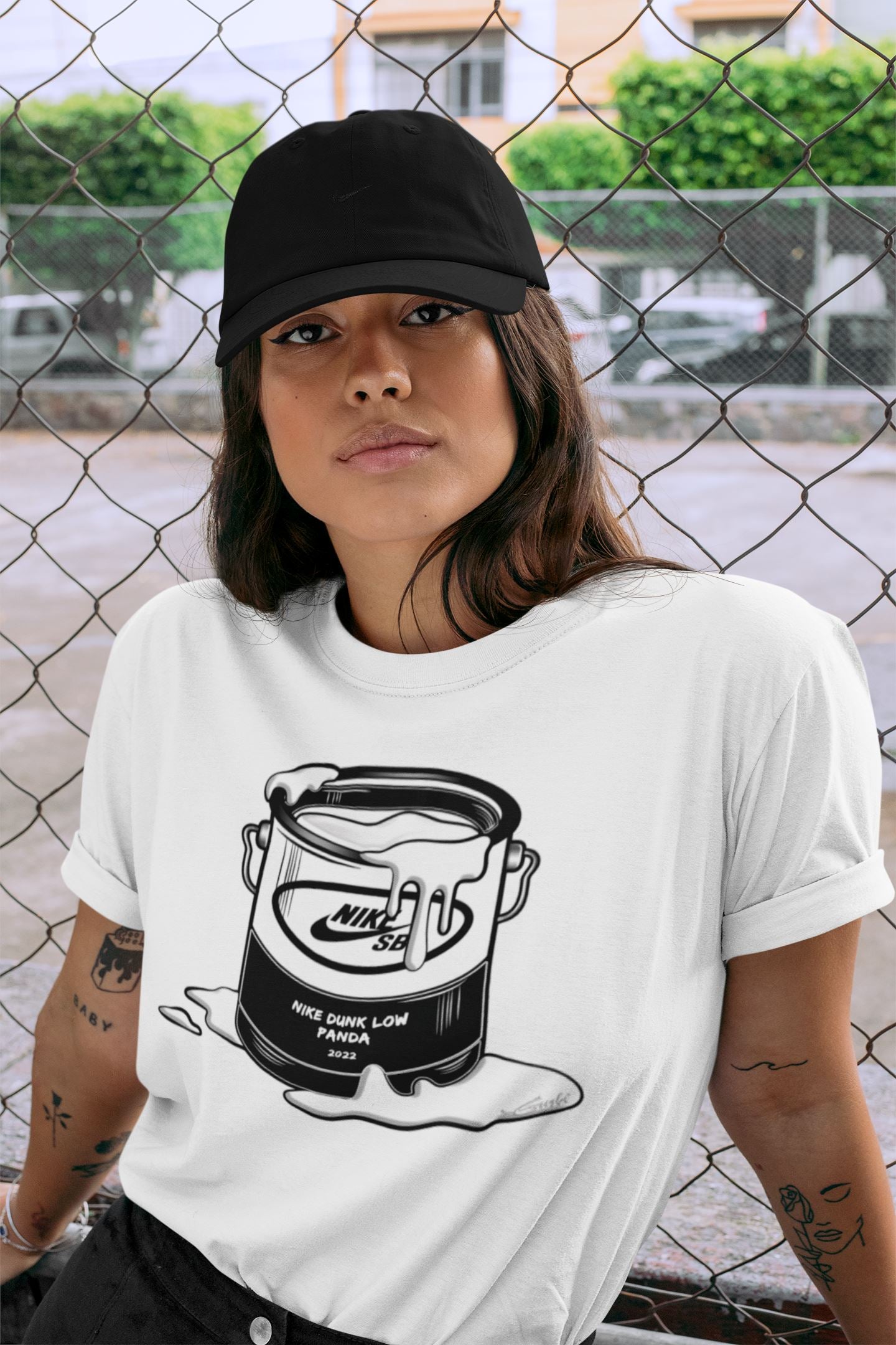 Dunk Panda Sneaker Match Tees Bucket Sneaker Tees Dunk Panda Jordan to match sneaker T-Shirt Crew Neck Shirts