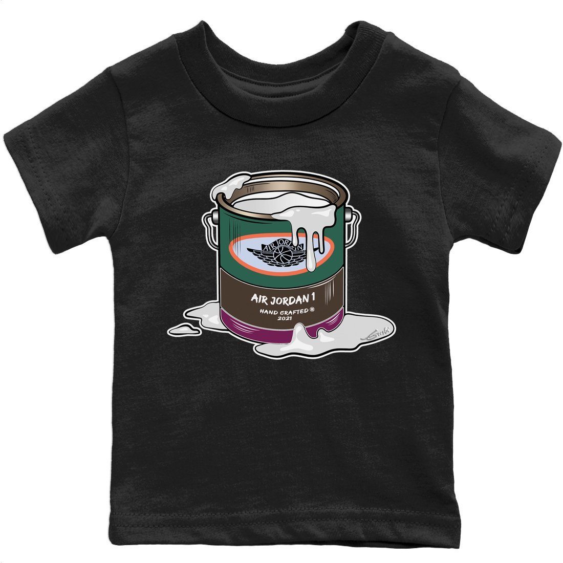 Jordan 1 Hand Crafted Sneaker Matching T-Shirt Bucket Sneaker Tees Jordan 1 Hand Crafted Sneaker Release Tees Kids Shirts