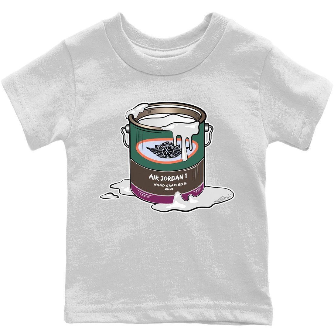 Jordan 1 Hand Crafted Sneaker Matching T-Shirt Bucket Sneaker Tees Jordan 1 Hand Crafted Sneaker Release Tees Kids Shirts
