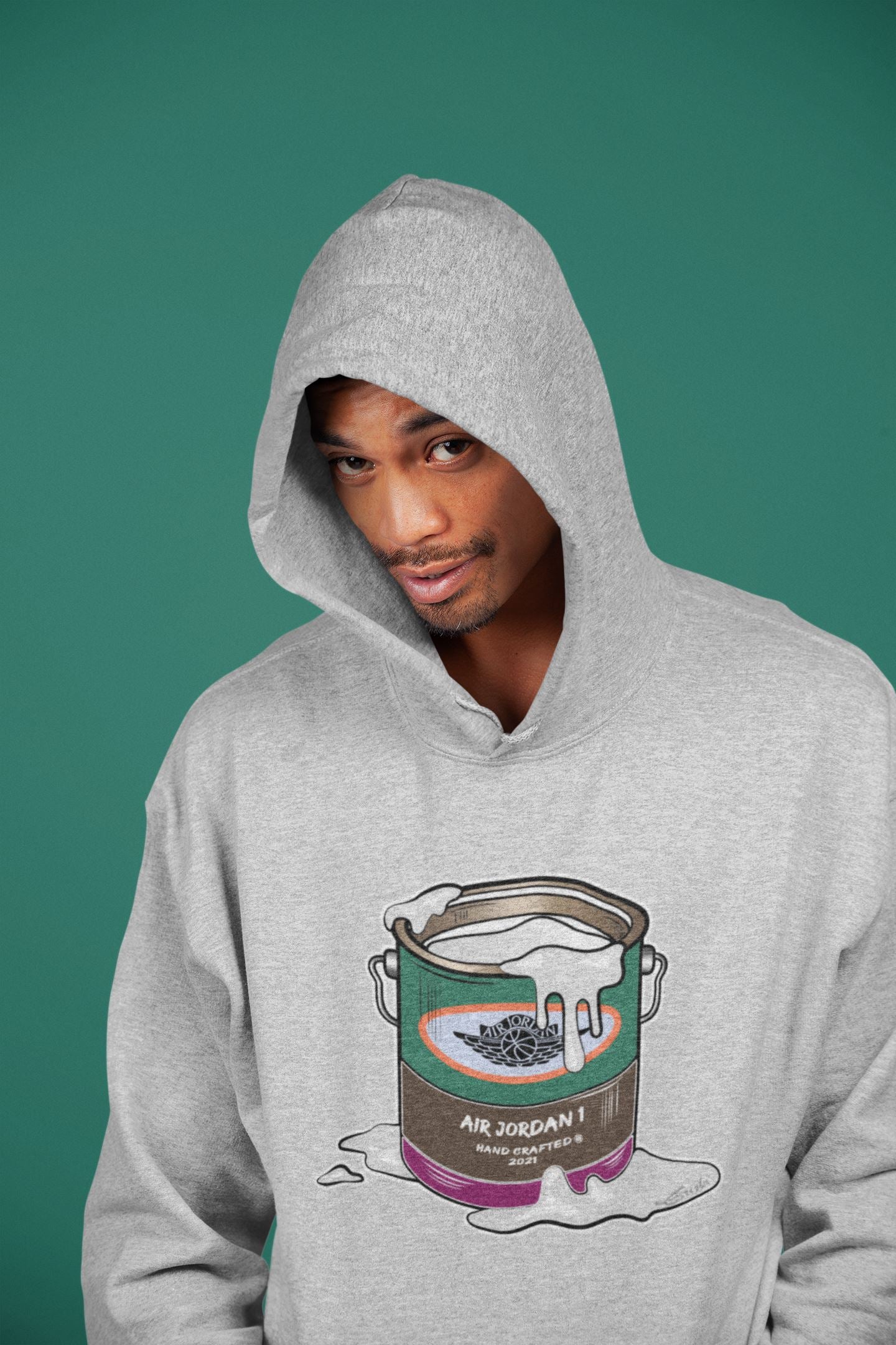 Jordan 1 Hand Crafted Sneaker Matching T-Shirt Bucket Sneaker Tees Jordan 1 Hand Crafted Sneaker Release Tees Crew Neck Tees