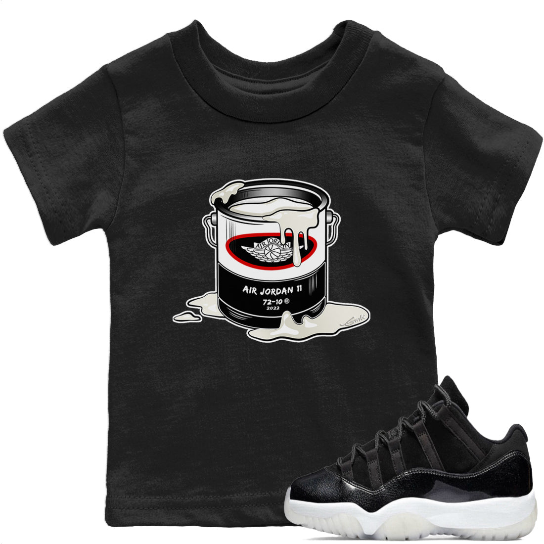 Jordan 11 72-10 Sneaker Matching T-Shirt Bucket Sneaker Tees Jordan 11 72-10 Sneaker Release Tees Kids Shirts