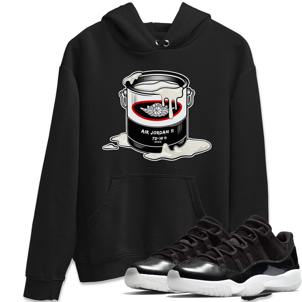 Jordan 11 72-10 Sneaker Matching T-Shirt Bucket Sneaker Tees Jordan 11 72-10 Sneaker Release Tees Crew Neck Tees