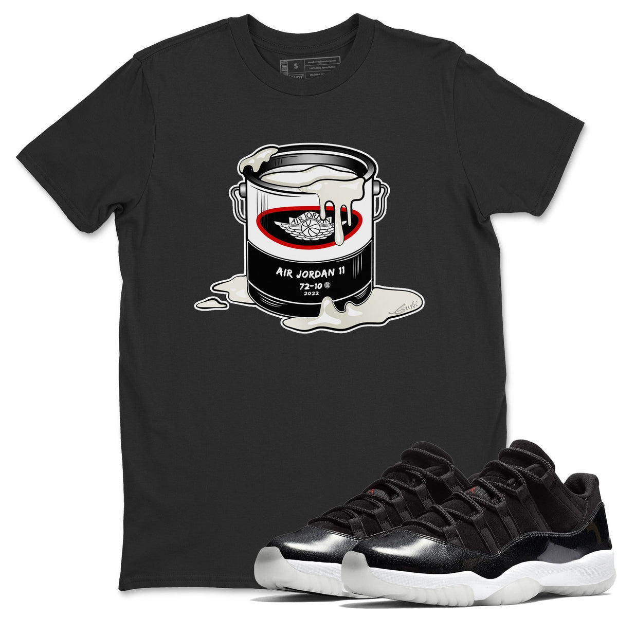 Jordan 11 72-10 Sneaker Matching T-Shirt Bucket Sneaker Tees Jordan 11 72-10 Sneaker Release Tees Crew Neck Tees
