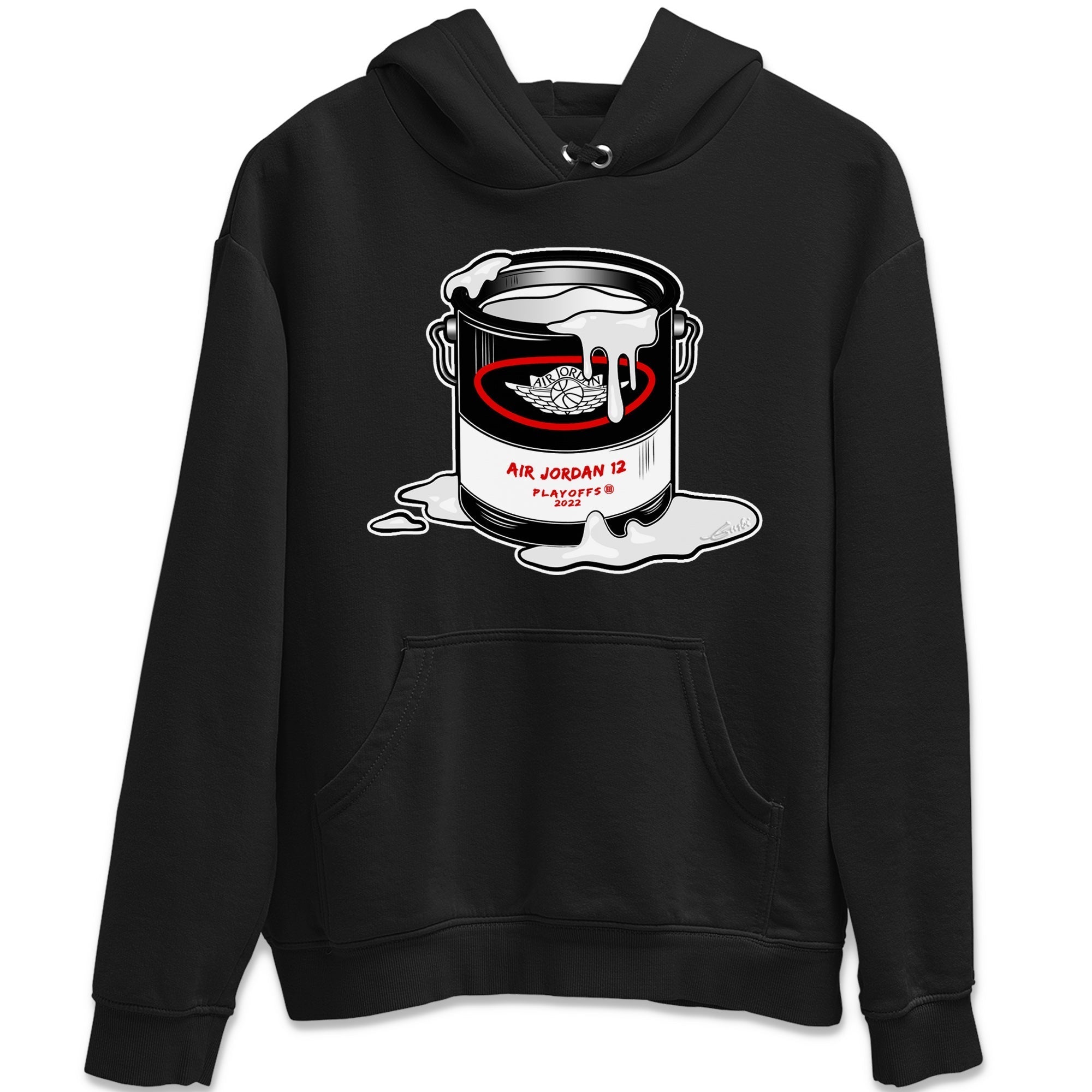 Jordan 12 Playoffs Sneaker Matching T-Shirt Bucket Sneaker Tees Jordan 12 Playoffs Sneaker Release Tees Crew Neck Tees