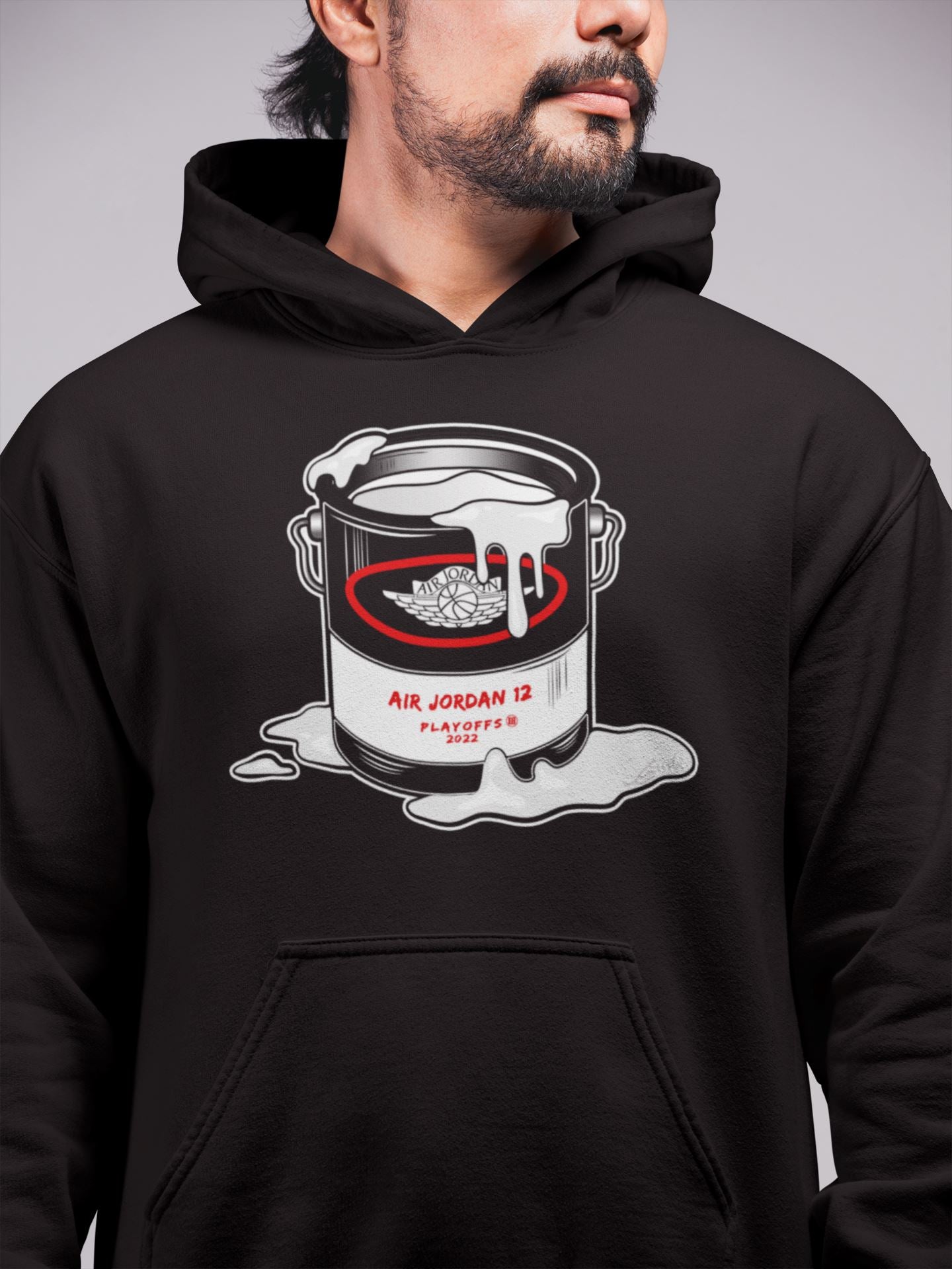 Jordan 12 Playoffs Sneaker Matching T-Shirt Bucket Sneaker Tees Jordan 12 Playoffs Sneaker Release Tees Crew Neck Tees