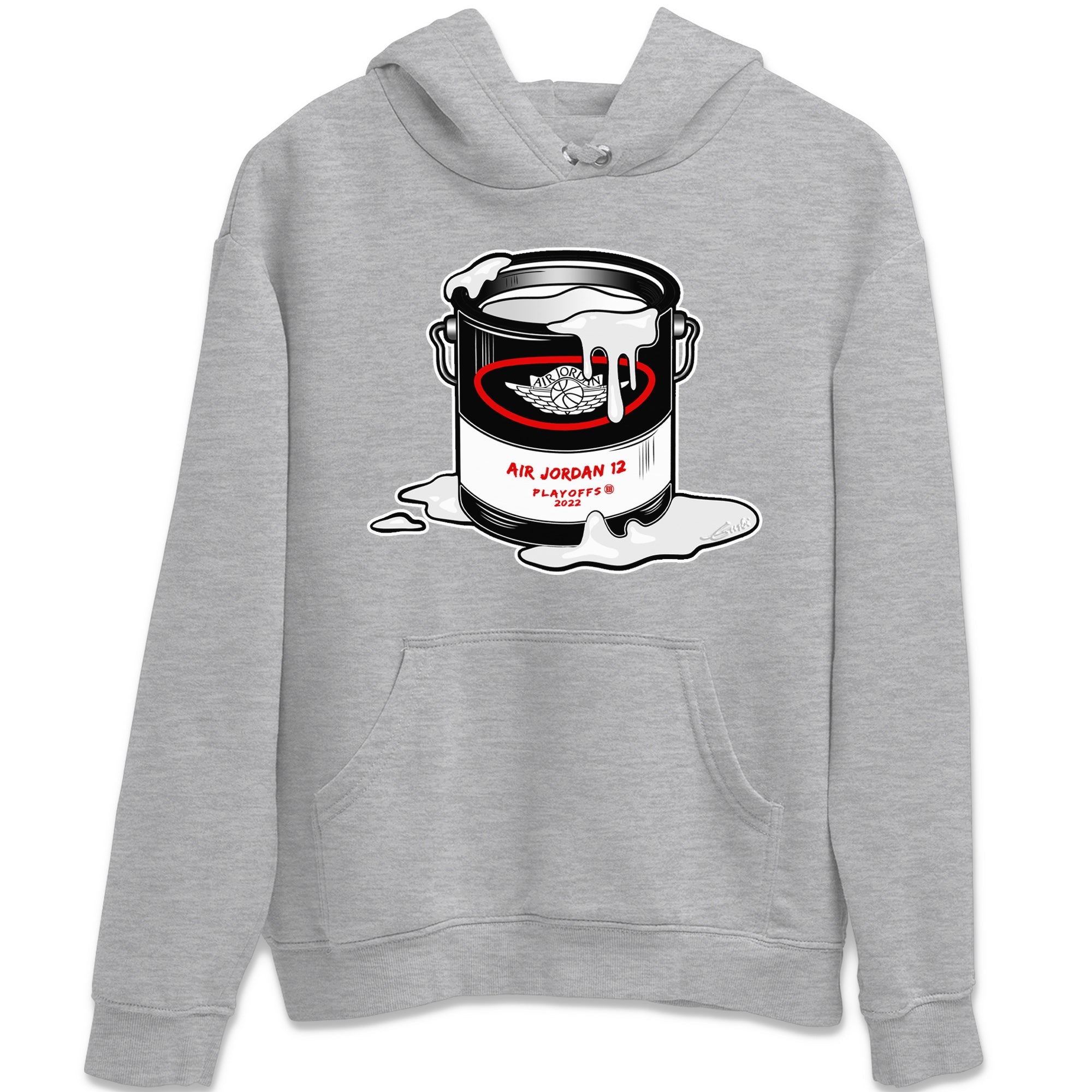 Jordan 12 Playoffs Sneaker Matching T-Shirt Bucket Sneaker Tees Jordan 12 Playoffs Sneaker Release Tees Crew Neck Tees