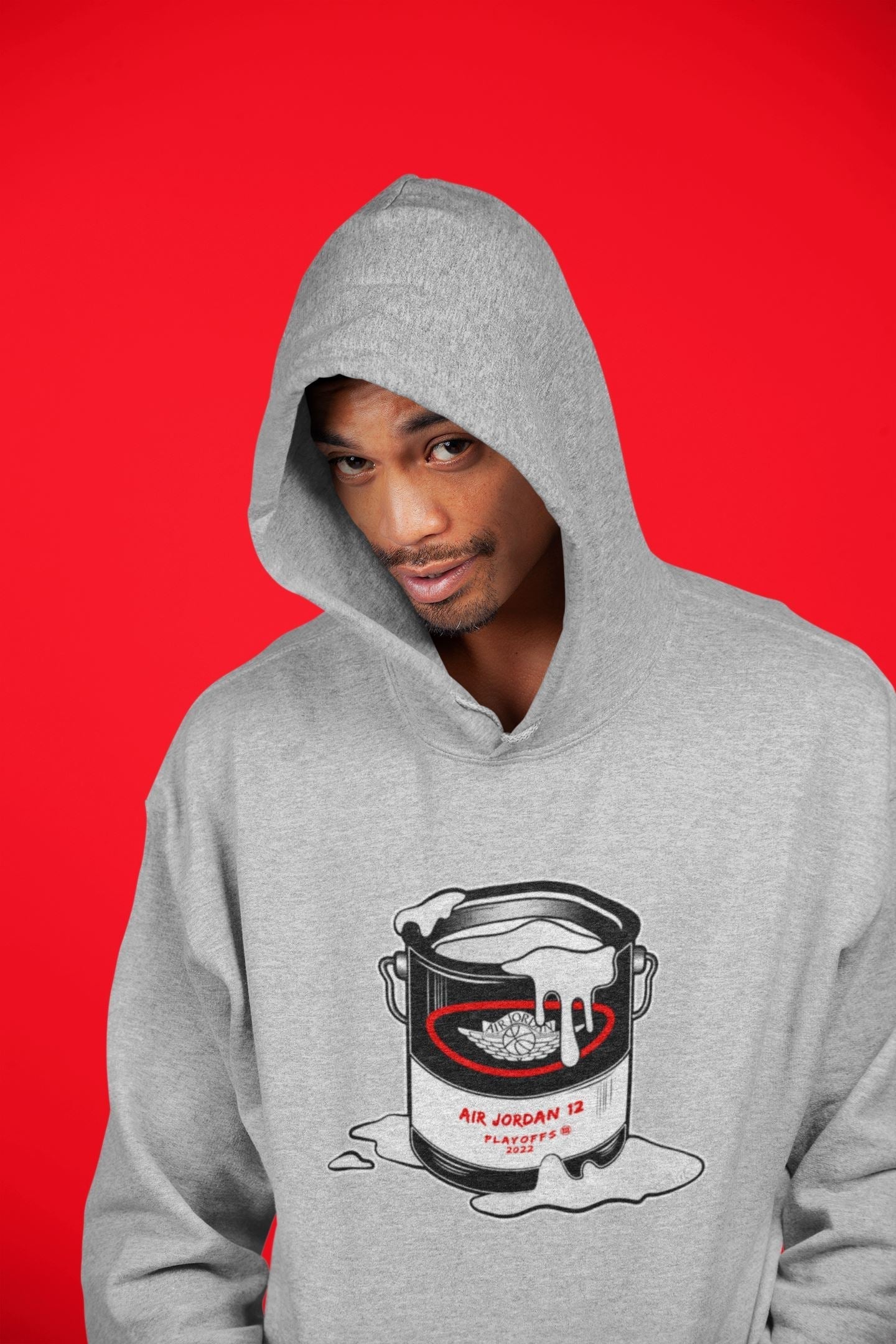 Jordan 12 Playoffs Sneaker Matching T-Shirt Bucket Sneaker Tees Jordan 12 Playoffs Sneaker Release Tees Crew Neck Tees