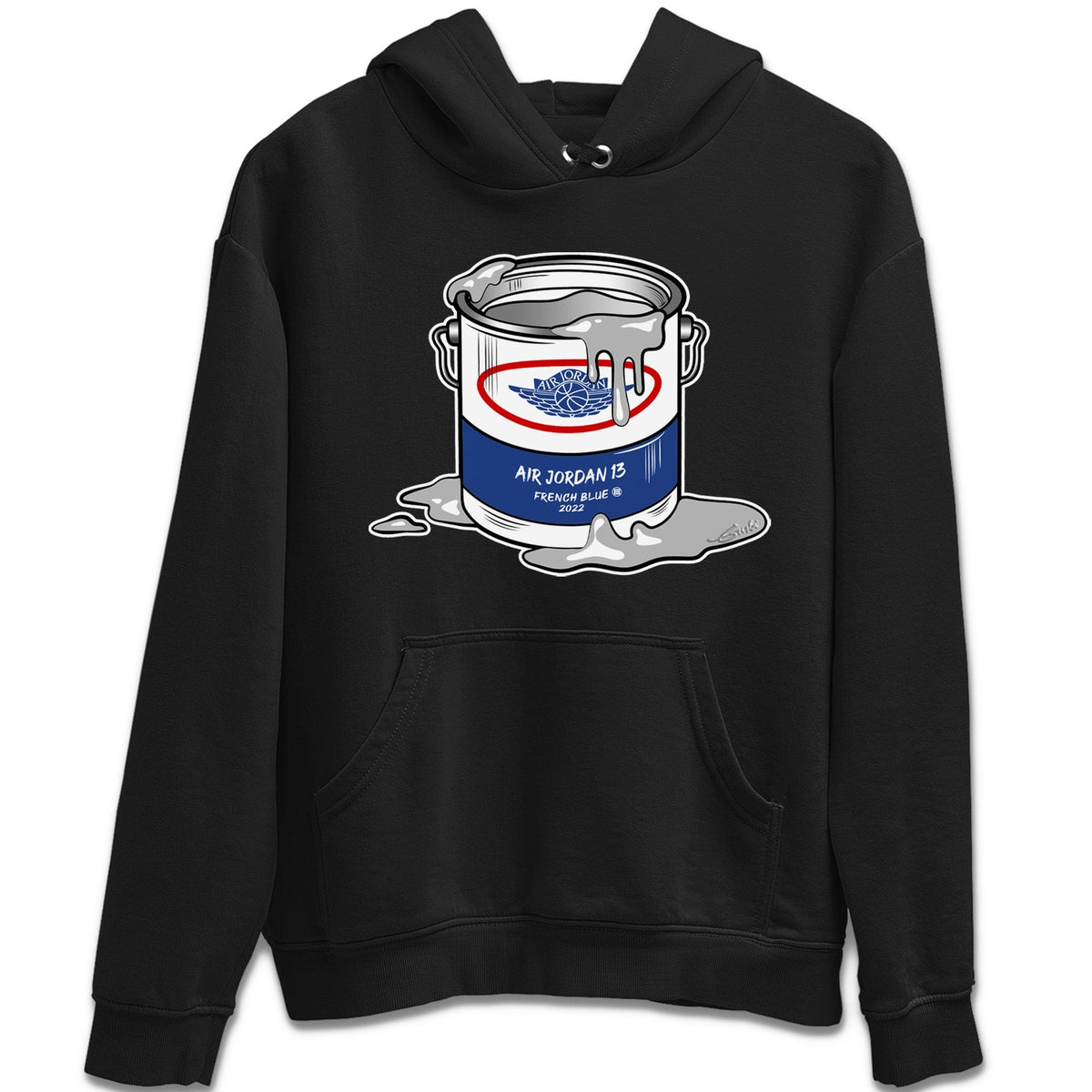 Jordan 13 French Blue Sneaker Matching T-Shirt Bucket Sneaker Tees Jordan 13 French Blue Sneaker Release Tees Crew Neck Tees