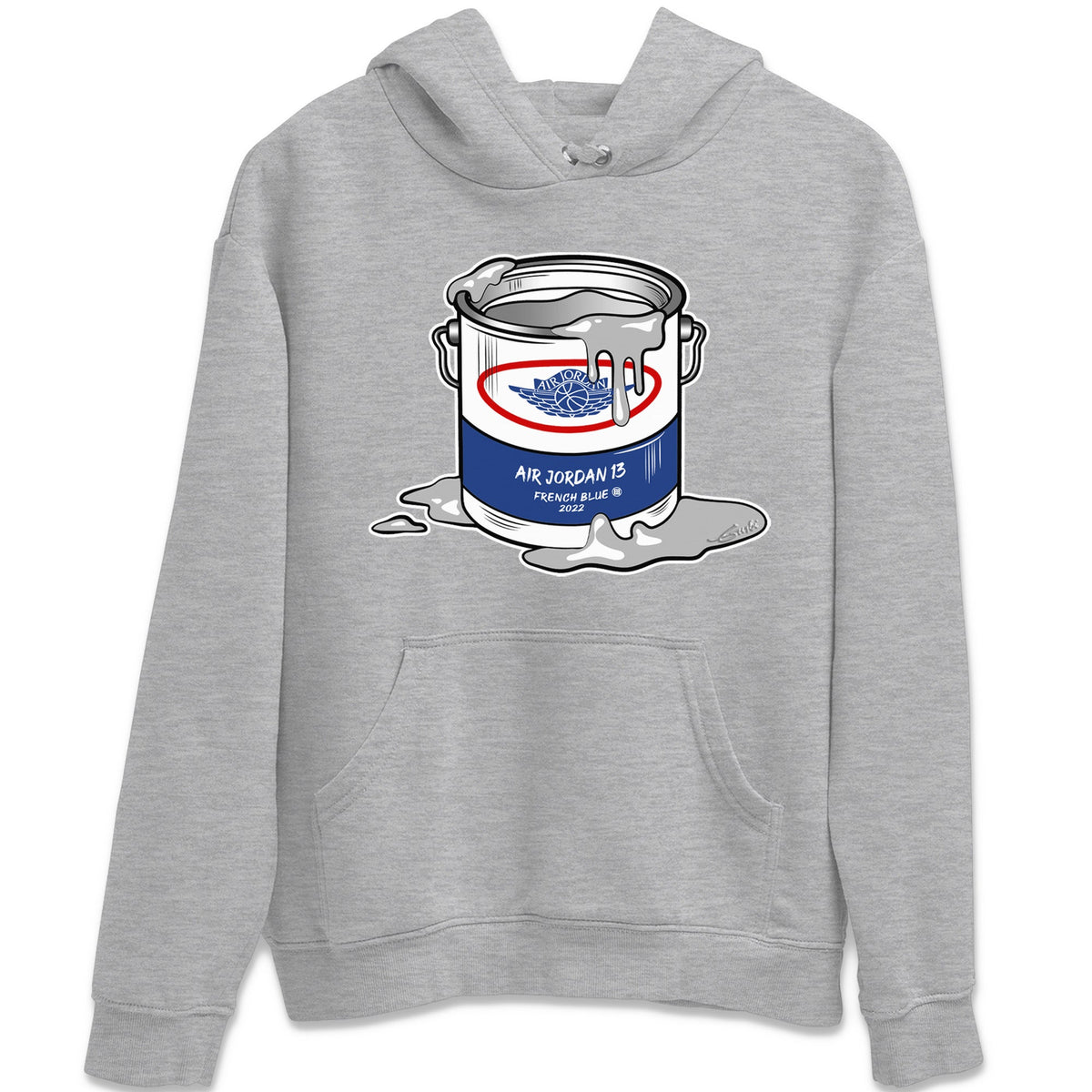 Jordan 13 French Blue Sneaker Matching T-Shirt Bucket Sneaker Tees Jordan 13 French Blue Sneaker Release Tees Crew Neck Tees