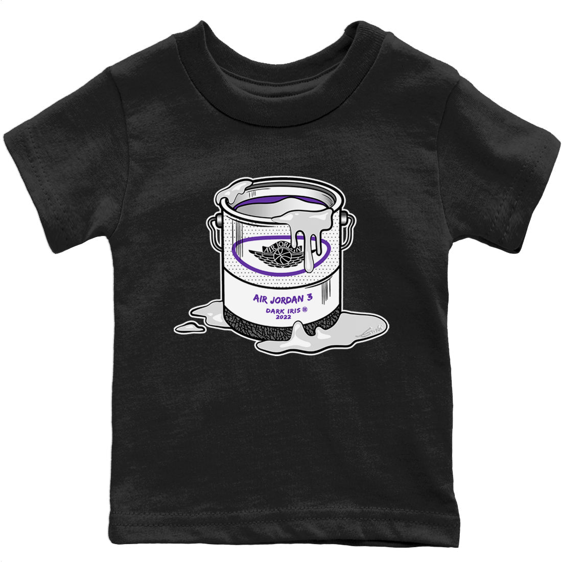Jordan 3 Dark Iris Sneaker Matching T-Shirt Bucket Sneaker Tees Jordan 3 Dark Iris Sneaker Release Tees Kids Shirts