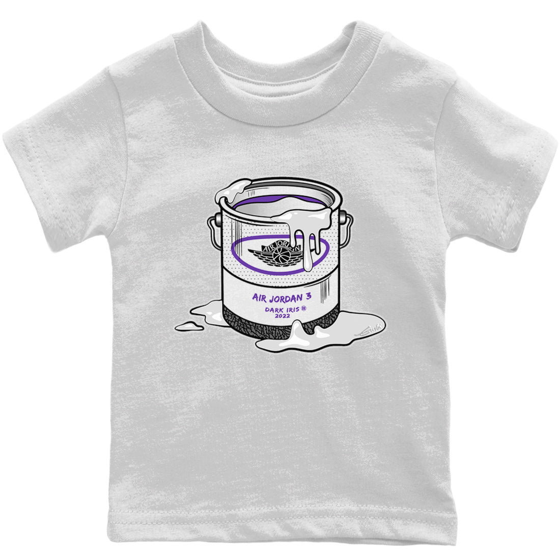 Jordan 3 Dark Iris Sneaker Matching T-Shirt Bucket Sneaker Tees Jordan 3 Dark Iris Sneaker Release Tees Kids Shirts
