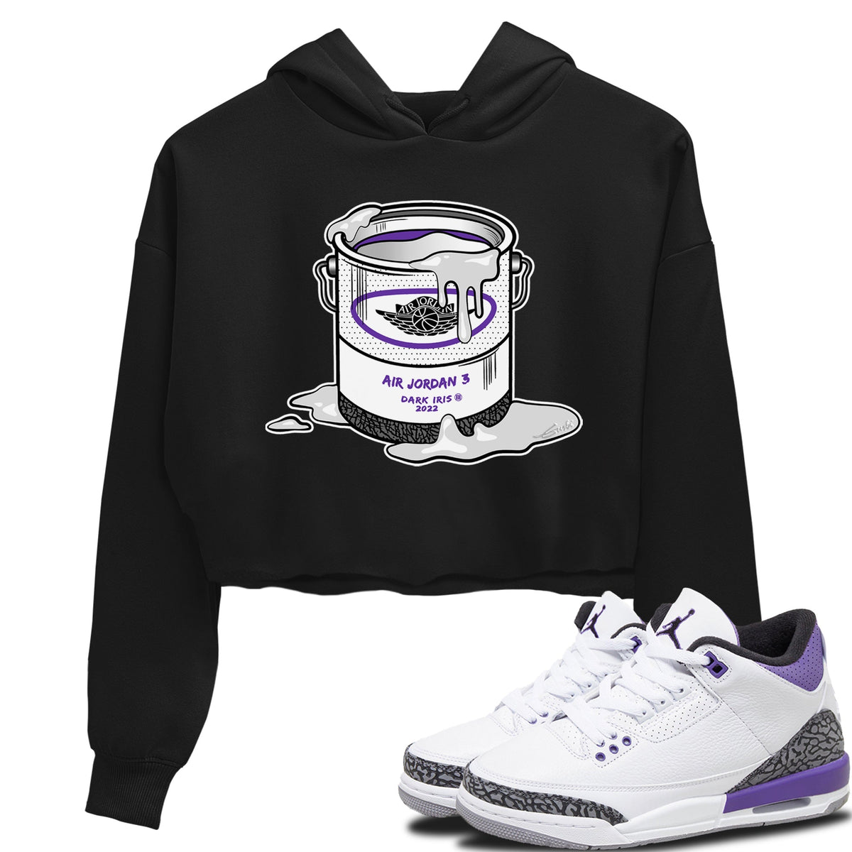 Jordan 3 Dark Iris Sneaker Matching T-Shirt Bucket Sneaker Tees Jordan 3 Dark Iris Sneaker Release Tees Women's Shirts
