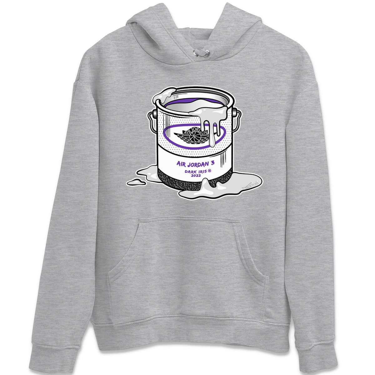 Jordan 3 Dark Iris Sneaker Matching T-Shirt Bucket Sneaker Tees Jordan 3 Dark Iris Sneaker Release Tees Crew Neck Tees