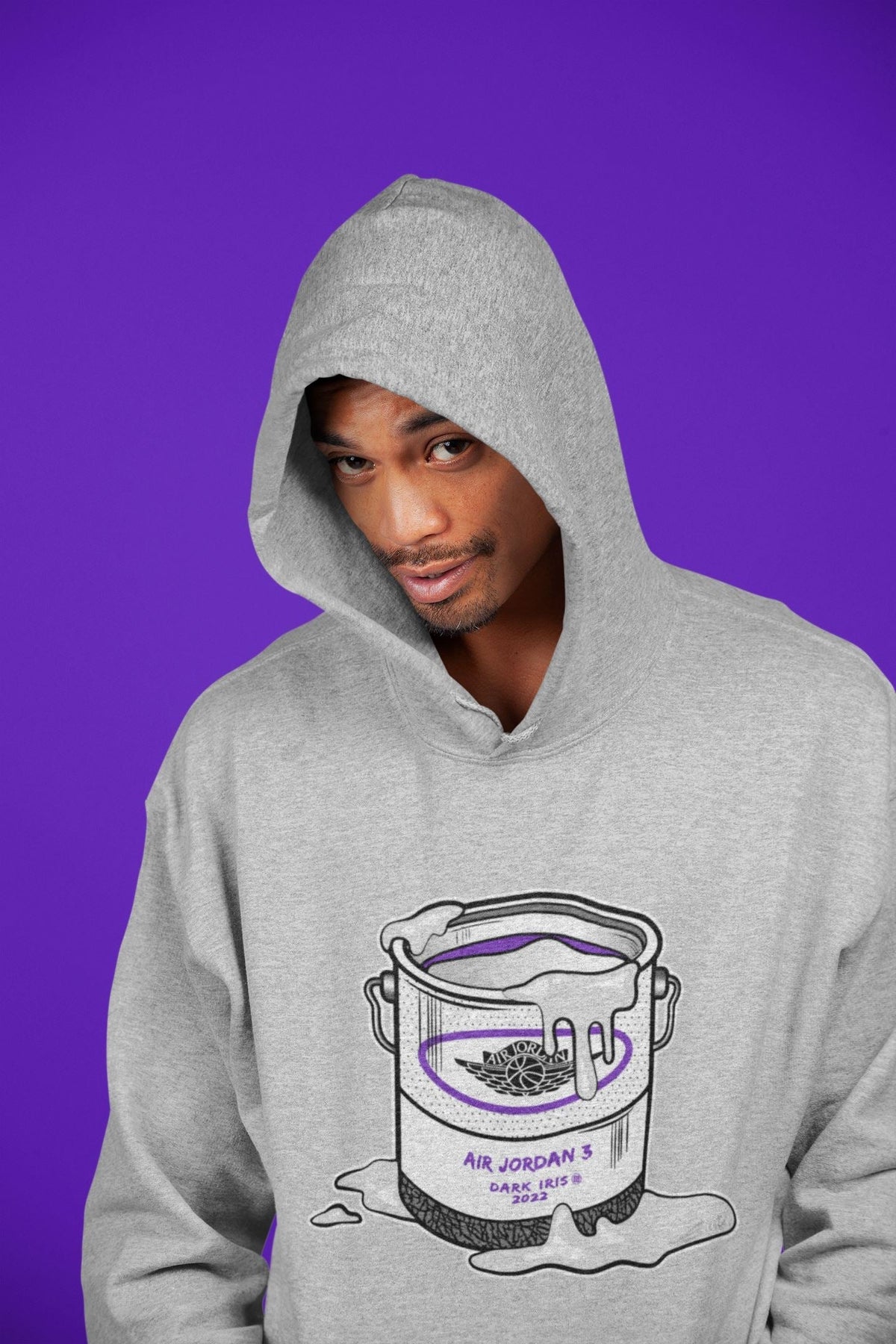 Jordan 3 Dark Iris Sneaker Matching T-Shirt Bucket Sneaker Tees Jordan 3 Dark Iris Sneaker Release Tees Crew Neck Tees