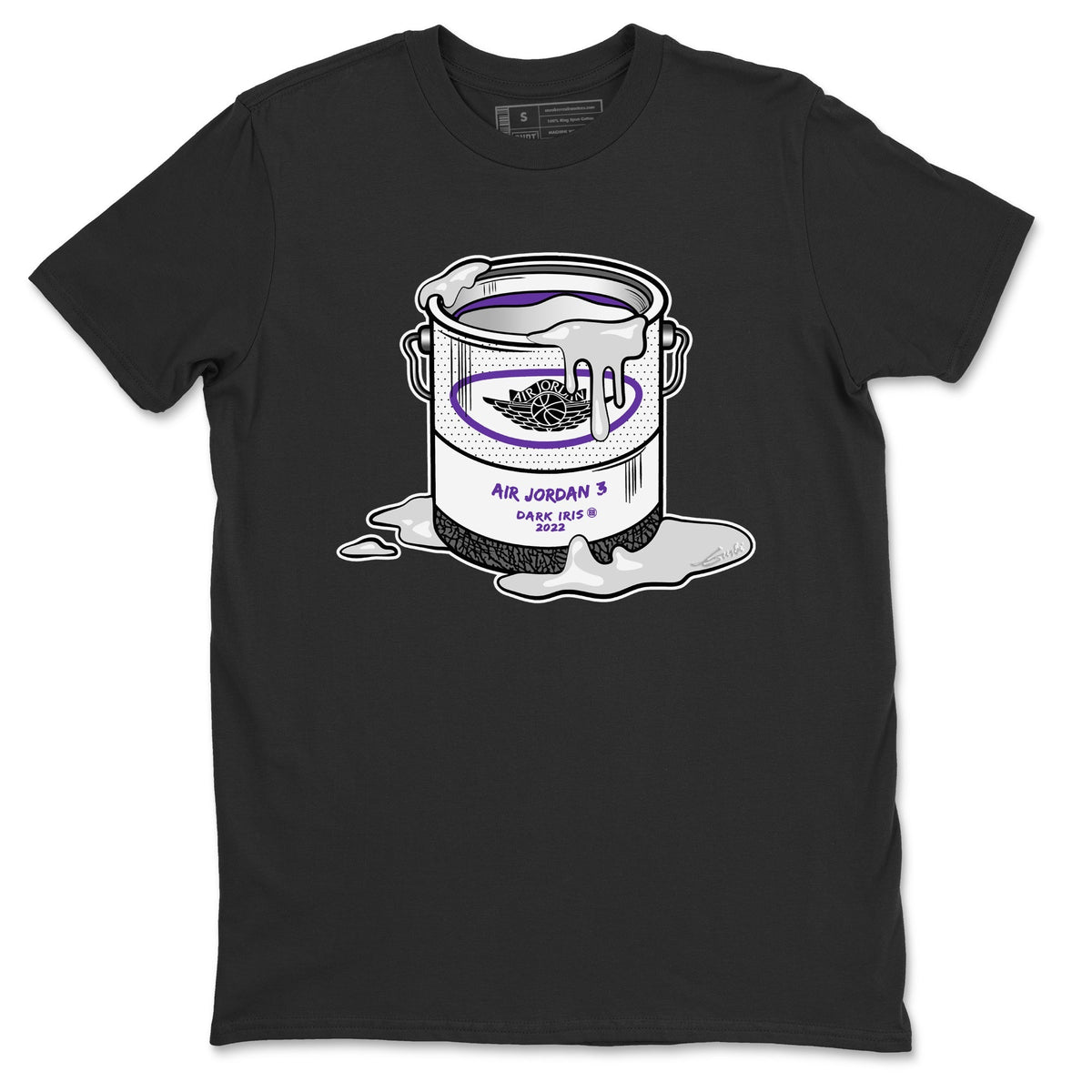 Jordan 3 Dark Iris Sneaker Matching T-Shirt Bucket Sneaker Tees Jordan 3 Dark Iris Sneaker Release Tees Crew Neck Tees