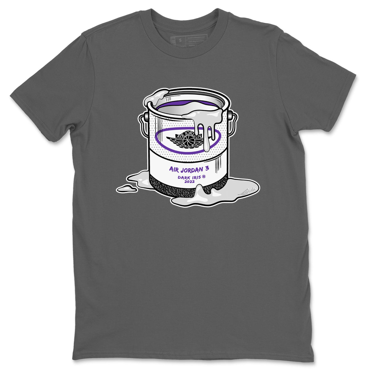 Jordan 3 Dark Iris Sneaker Matching T-Shirt Bucket Sneaker Tees Jordan 3 Dark Iris Sneaker Release Tees Crew Neck Tees