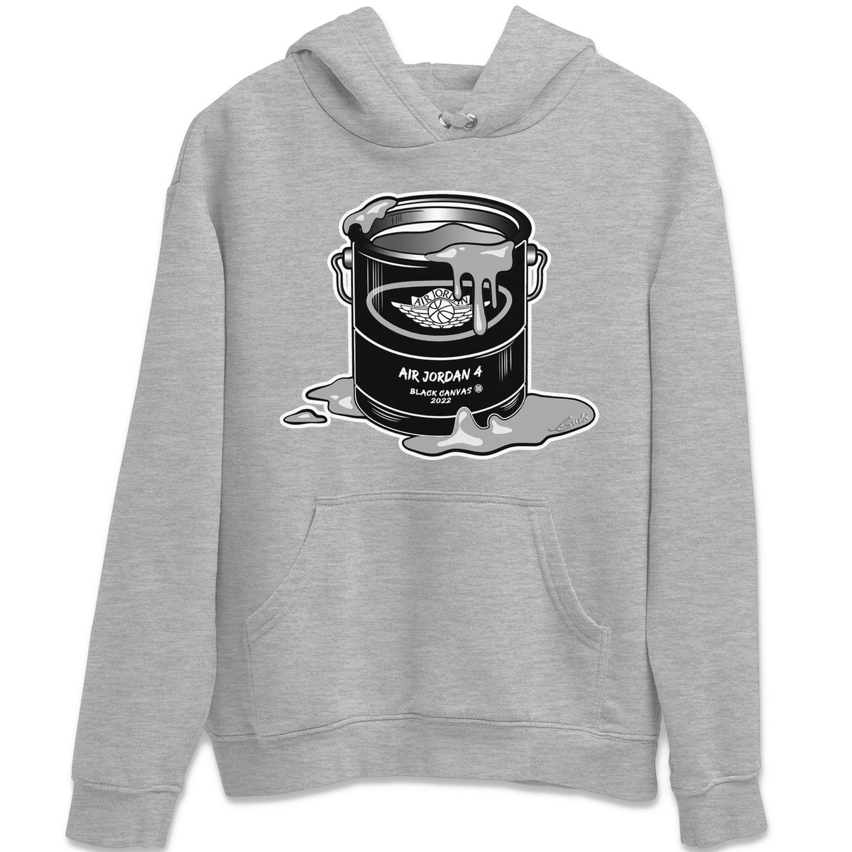 Jordan 4 Black Canvas Sneaker Matching T-Shirt Bucket Sneaker Tees Jordan 4 Black Canvas Sneaker Release Tees Crew Neck Tees