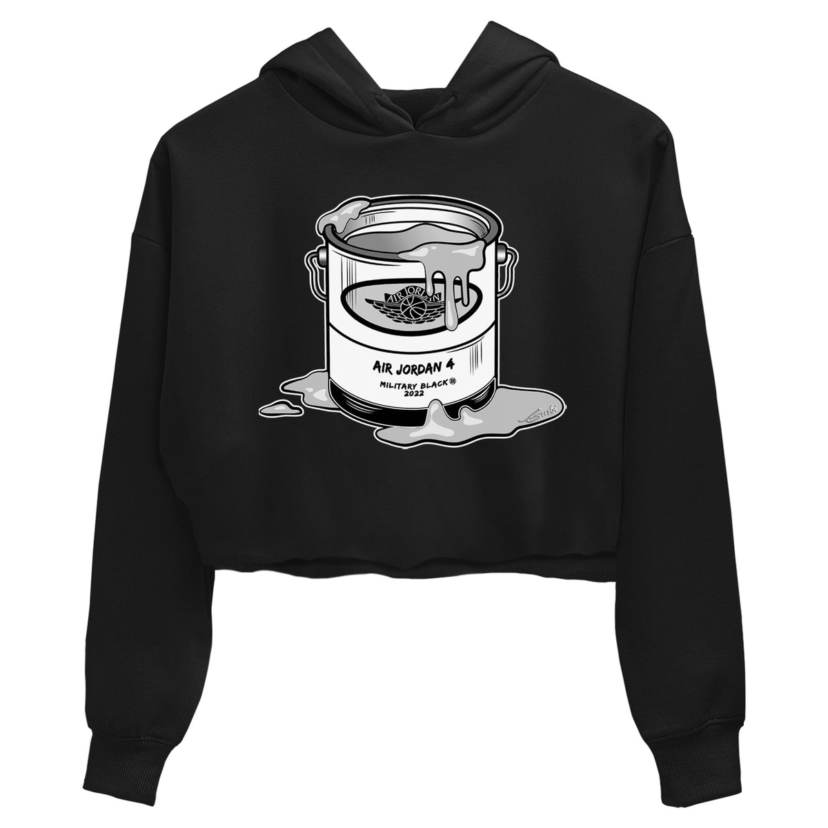 Jordan 4 Military Black Sneaker Matching T-Shirt Bucket Sneaker Tees Jordan 4 Military Black Sneaker Release Tees Women's Shirts