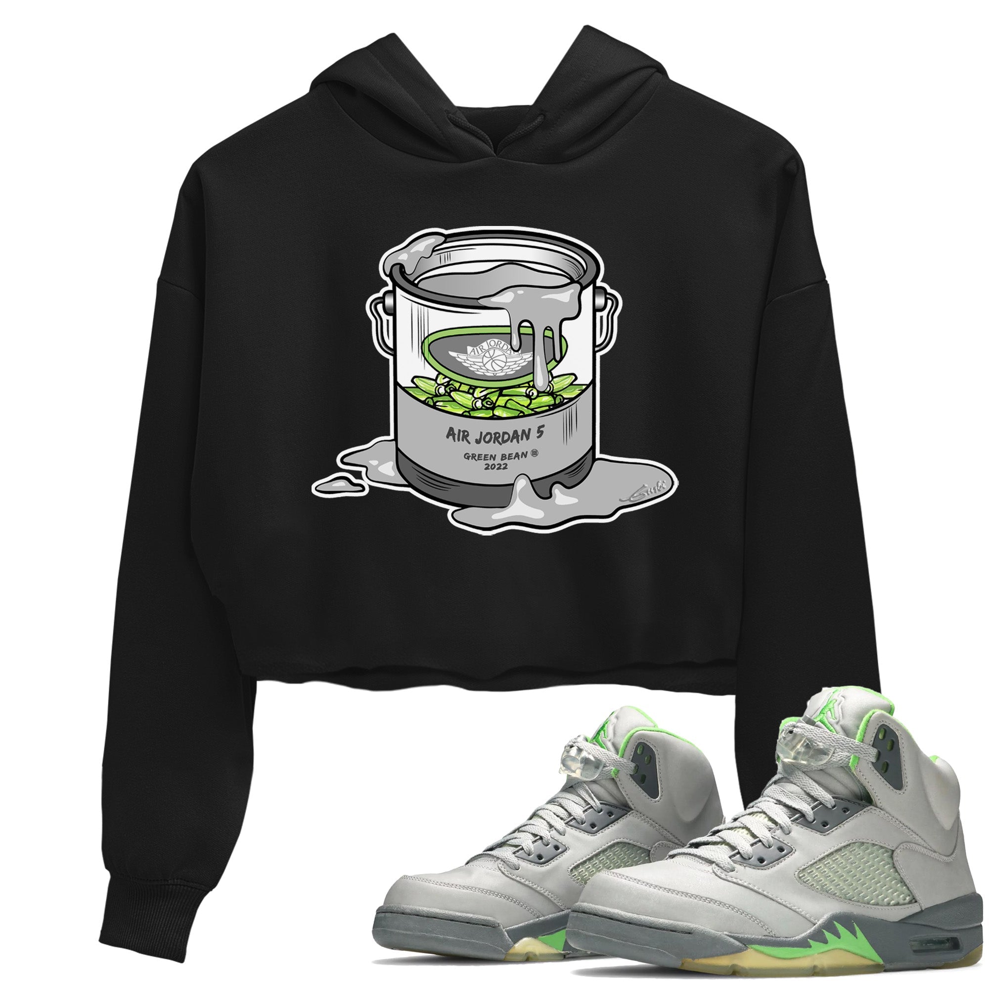 Jordan 5 Green Bean Sneaker Matching T-Shirt Bucket Sneaker Tees Jordan 5 Green Bean Sneaker Release Tees Women's Shirts