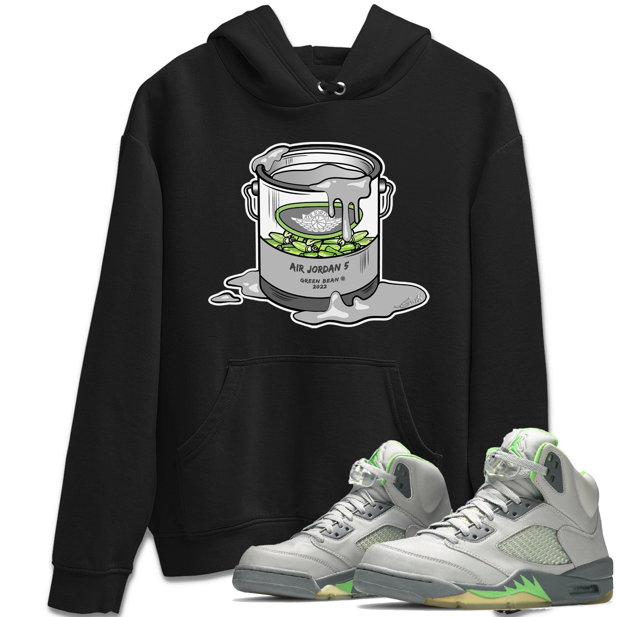 Jordan 5 Green Bean Sneaker Matching T-Shirt Bucket Sneaker Tees Jordan 5 Green Bean Sneaker Release Tees Crew Neck Tees