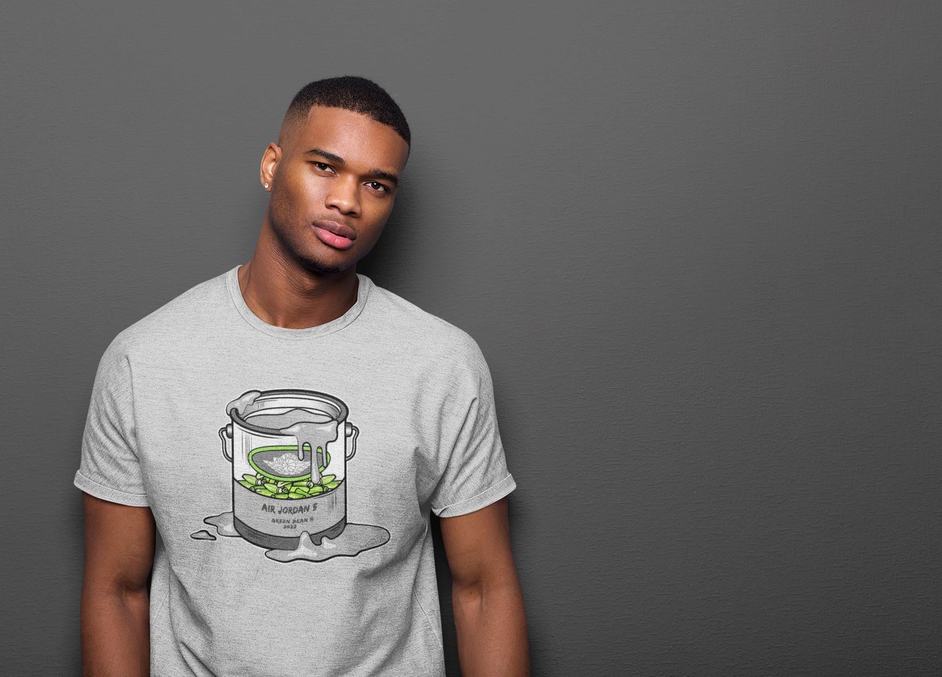 Jordan 5 Green Bean Sneaker Matching T-Shirt Bucket Sneaker Tees Jordan 5 Green Bean Sneaker Release Tees Crew Neck Tees