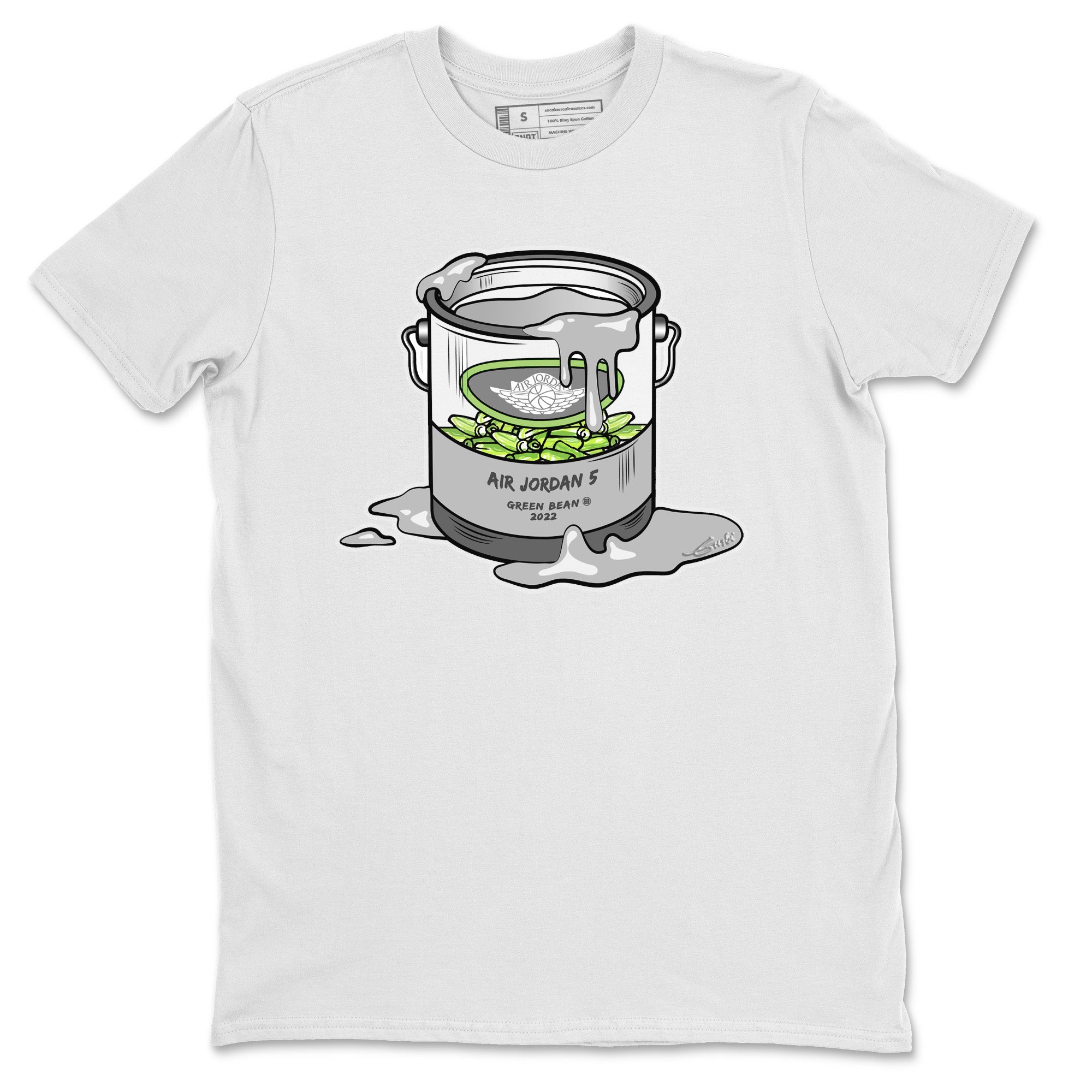 Jordan 5 Green Bean Sneaker Matching T-Shirt Bucket Sneaker Tees Jordan 5 Green Bean Sneaker Release Tees Crew Neck Tees