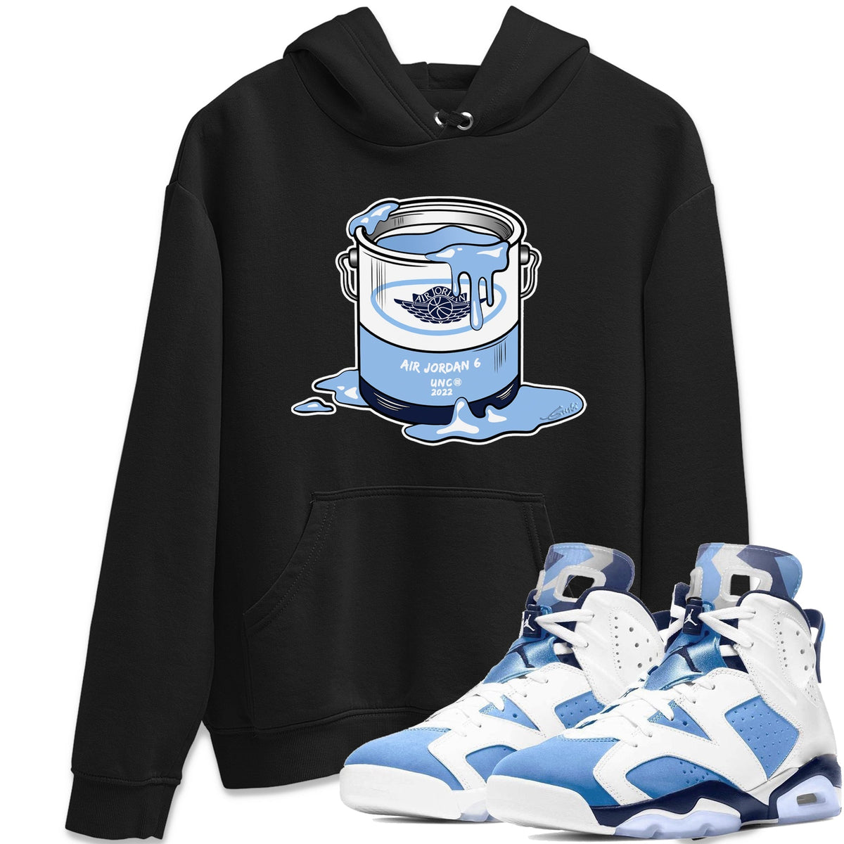 Jordan 6 UNC Shirt To Match Jordans Bucket Sneaker Tees Jordan 6 UNC Drip Gear Zone Sneaker Matching Clothing Unisex Shirts