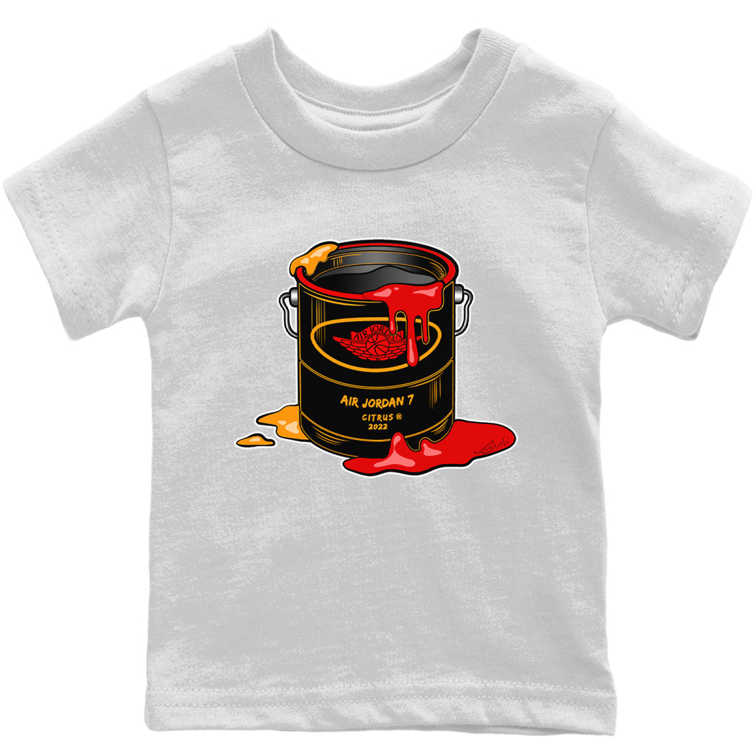 Jordan 7 Citrus Shirt To Match Jordans Bucket Sneaker Tees Jordan 7 Citrus Drip Gear Zone Sneaker Matching Clothing Kids Shirts