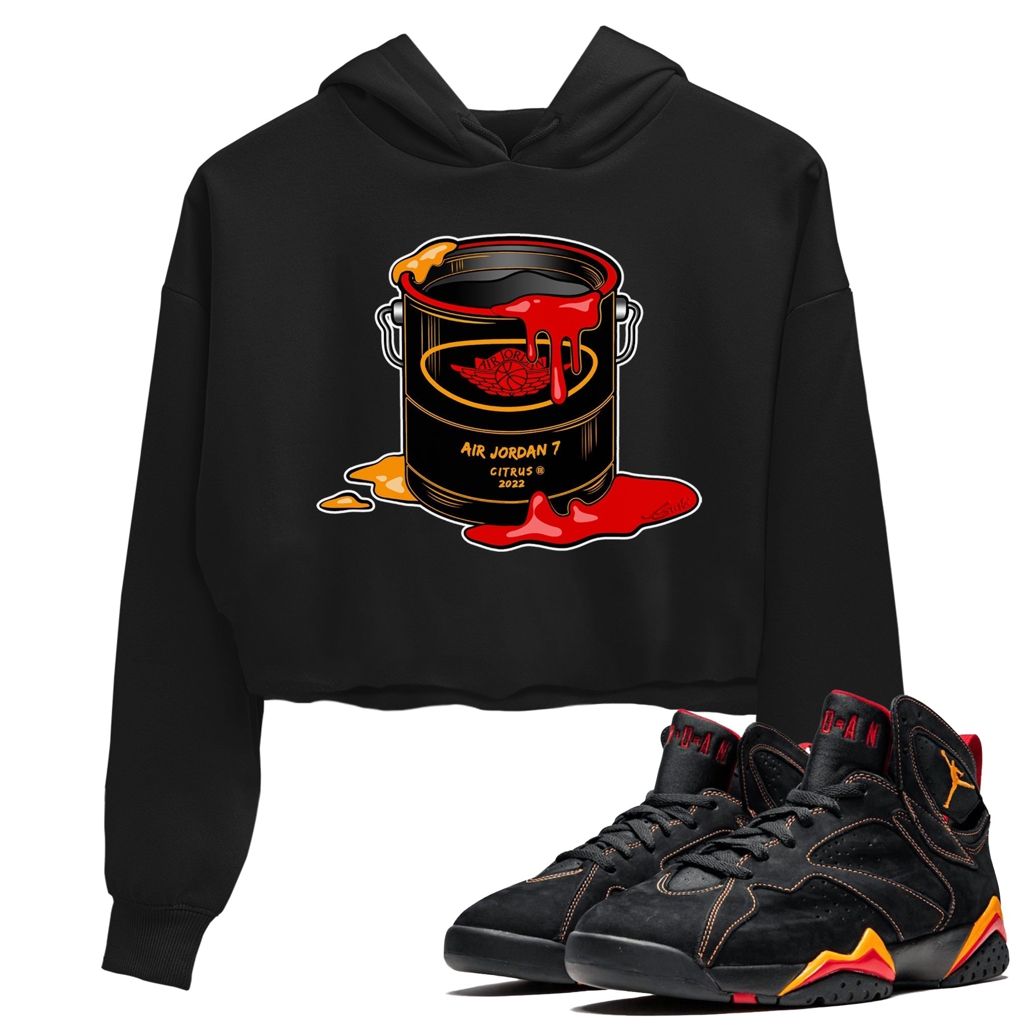 Jordan 7 Citrus Shirt To Match Jordans Bucket Sneaker Tees Jordan 7 Citrus Drip Gear Zone Sneaker Matching Clothing Women's Shirts