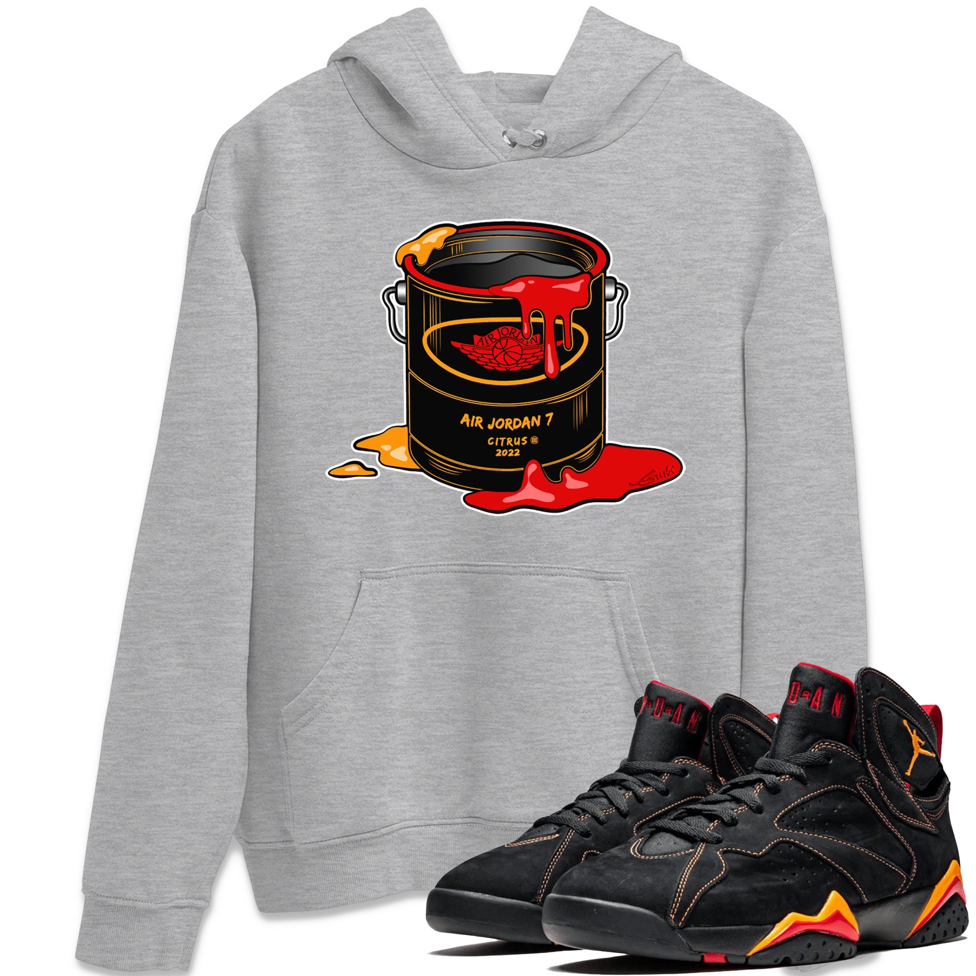 Jordan 7 Citrus Shirt To Match Jordans Bucket Sneaker Tees Jordan 7 Citrus Drip Gear Zone Sneaker Matching Clothing Unisex Shirts