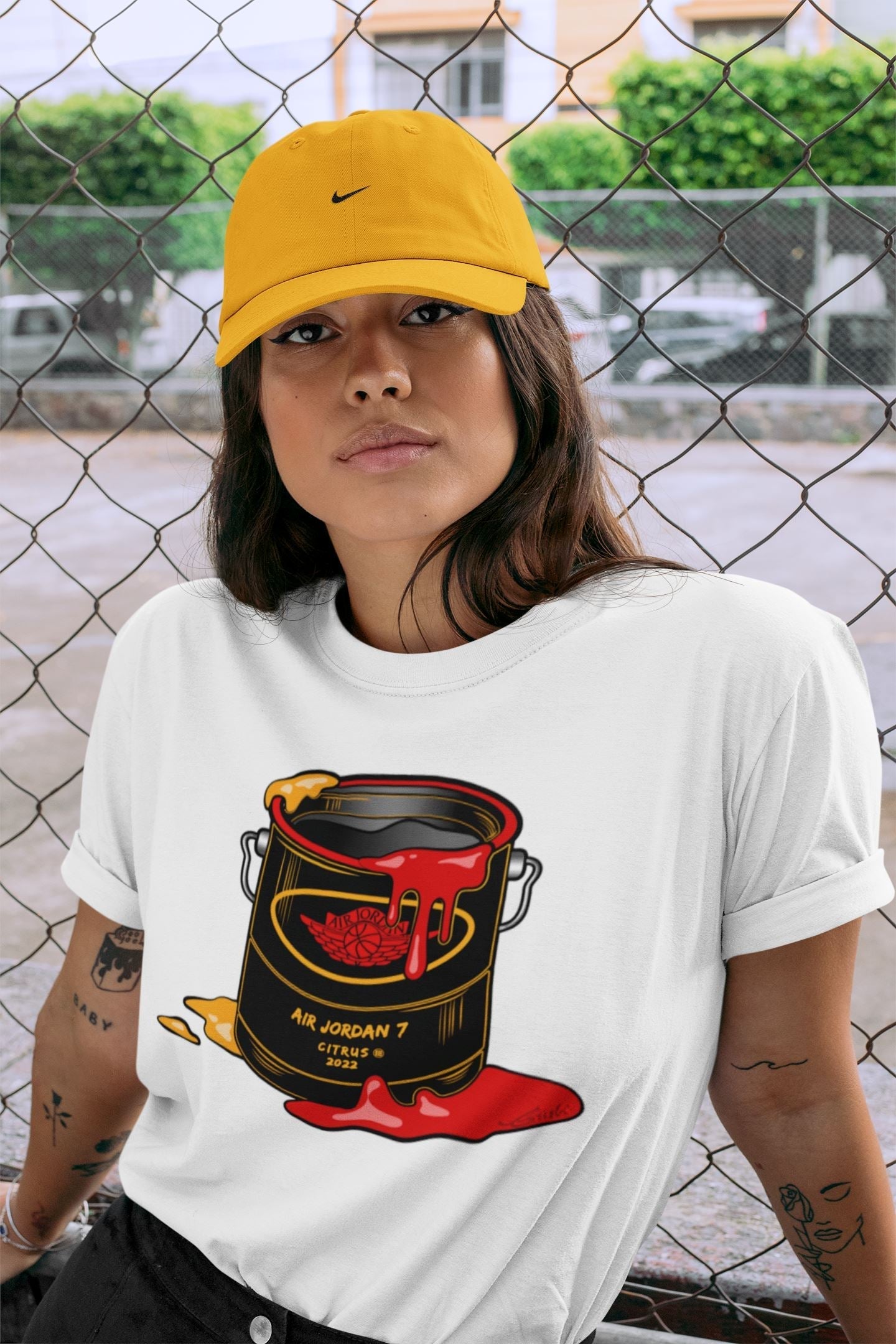 Jordan 7 Citrus Shirt To Match Jordans Bucket Sneaker Tees Jordan 7 Citrus Drip Gear Zone Sneaker Matching Clothing Unisex Shirts