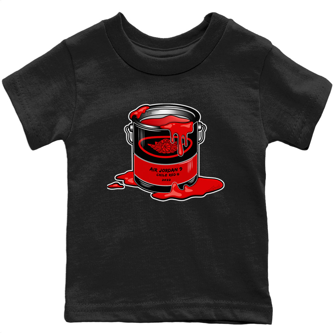 Jordan 9 Chile Red Shirt To Match Jordans Bucket Sneaker Tees Jordan 9 Chile Red Drip Gear Zone Sneaker Matching Clothing Kids Shirts