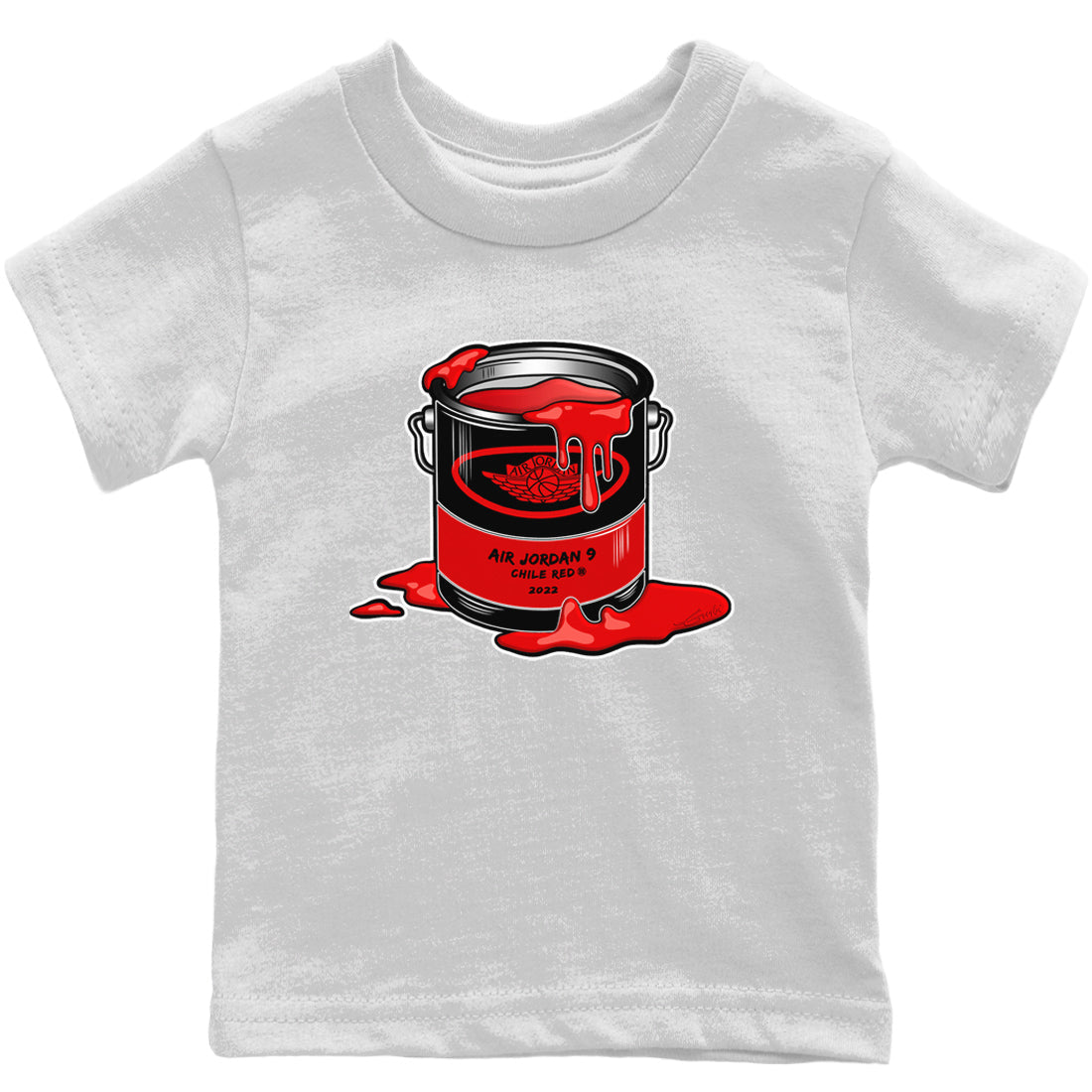 Jordan 9 Chile Red Shirt To Match Jordans Bucket Sneaker Tees Jordan 9 Chile Red Drip Gear Zone Sneaker Matching Clothing Kids Shirts