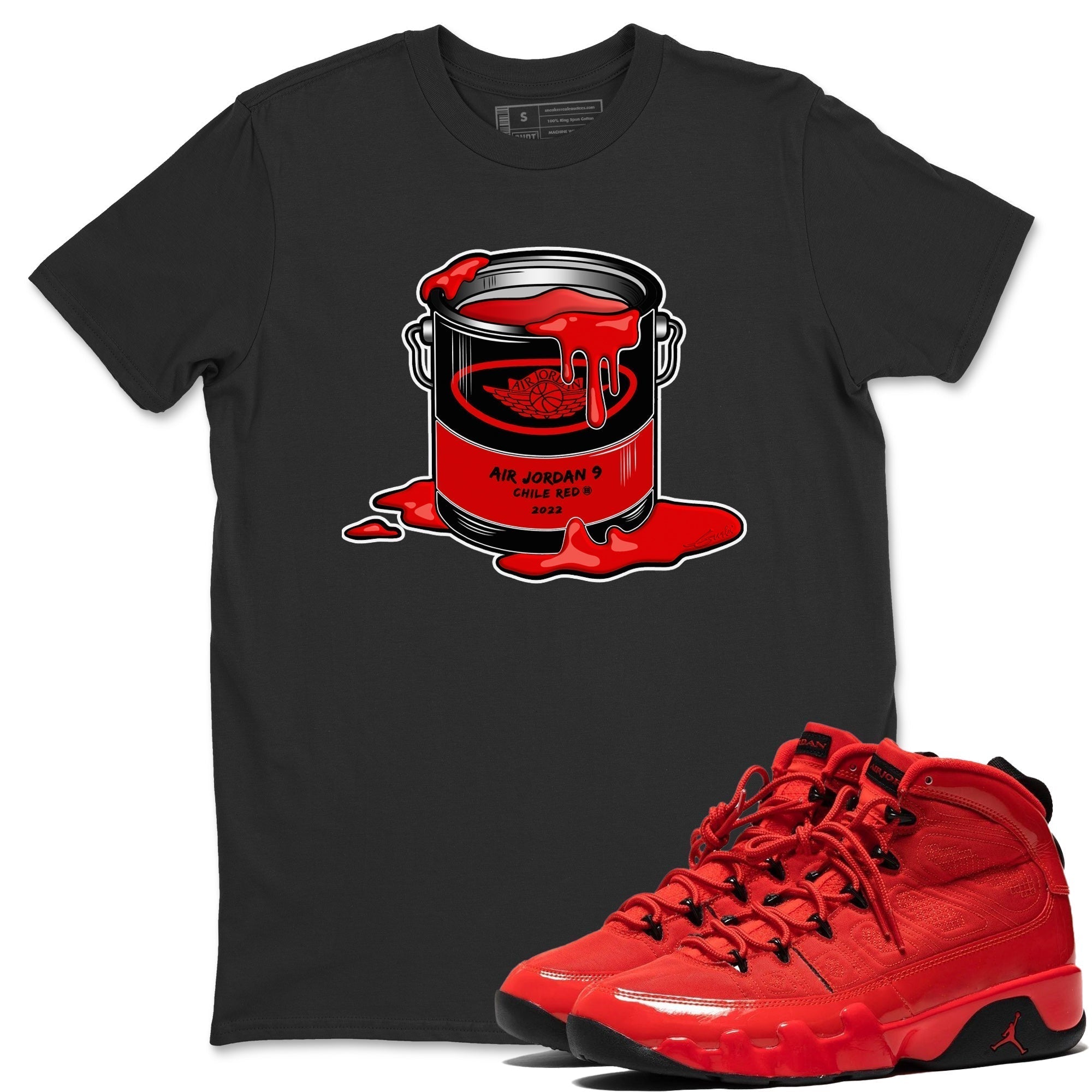 Jordan 9 Chile Red Shirt To Match Jordans Bucket Sneaker Tees Jordan 9 Chile Red Drip Gear Zone Sneaker Matching Clothing Unisex Shirts