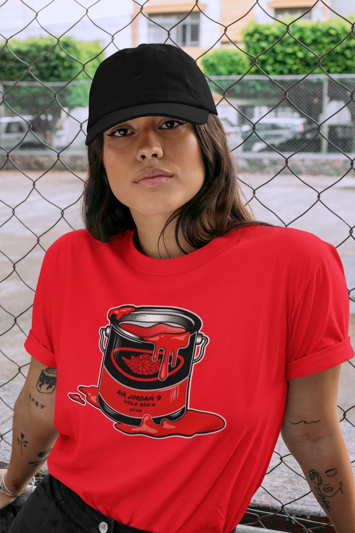 Jordan 9 Chile Red Shirt To Match Jordans Bucket Sneaker Tees Jordan 9 Chile Red Drip Gear Zone Sneaker Matching Clothing Unisex Shirts
