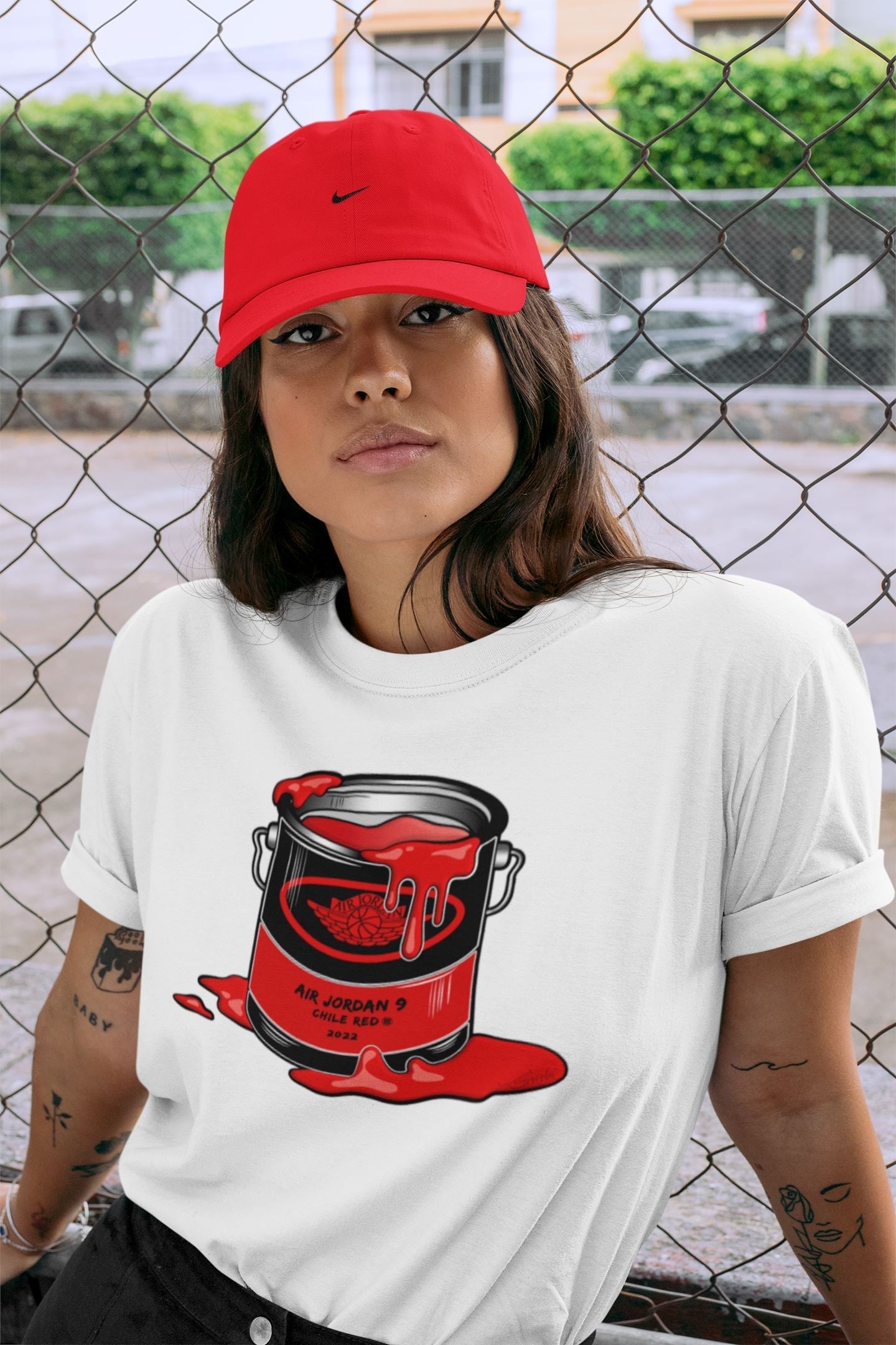Jordan 9 Chile Red Shirt To Match Jordans Bucket Sneaker Tees Jordan 9 Chile Red Drip Gear Zone Sneaker Matching Clothing Unisex Shirts