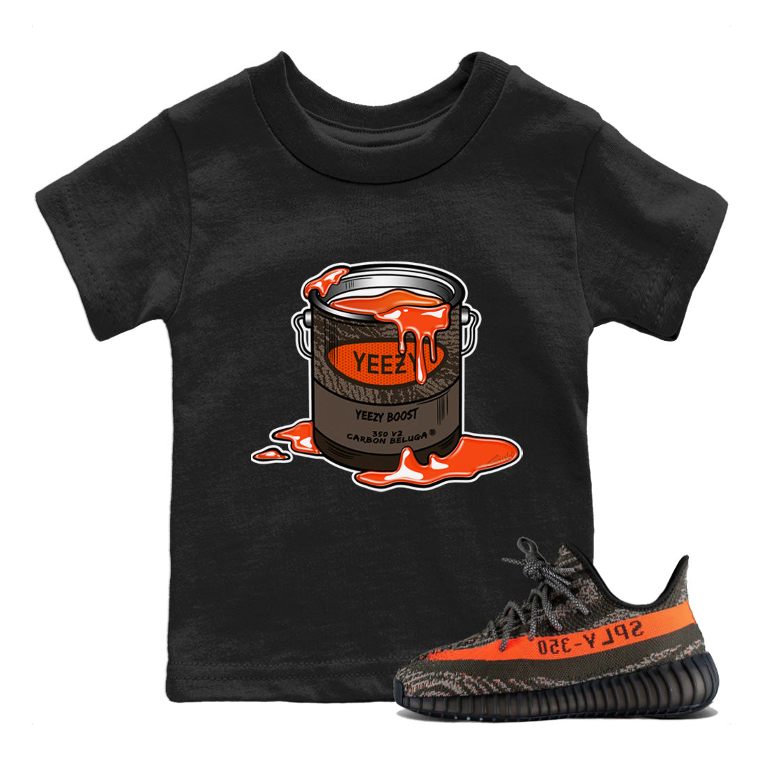 Yeezy 350 Carbon Beluga Shirt To Match Jordans Bucket Sneaker Tees Yeezy 350 Carbon Beluga Drip Gear Zone Sneaker Matching Clothing Kids Shirts
