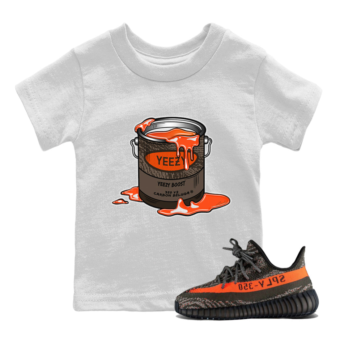 Yeezy 350 Carbon Beluga Shirt To Match Jordans Bucket Sneaker Tees Yeezy 350 Carbon Beluga Drip Gear Zone Sneaker Matching Clothing Kids Shirts