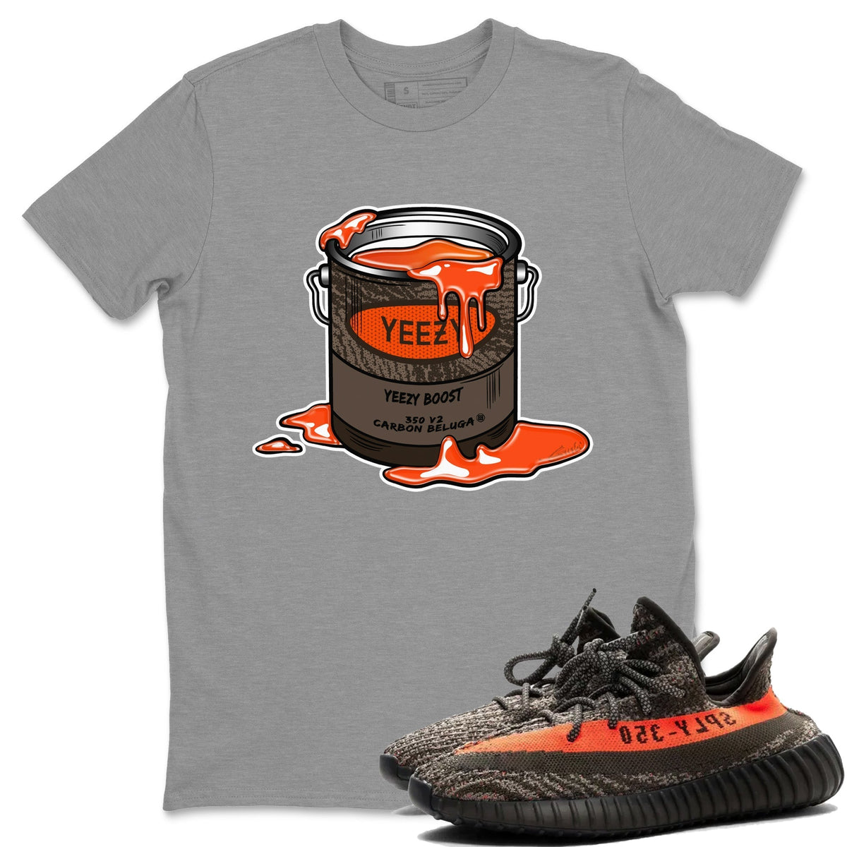 Yeezy 350 Carbon Beluga Shirt To Match Jordans Bucket Sneaker Tees Yeezy 350 Carbon Beluga Drip Gear Zone Sneaker Matching Clothing Unisex Shirts